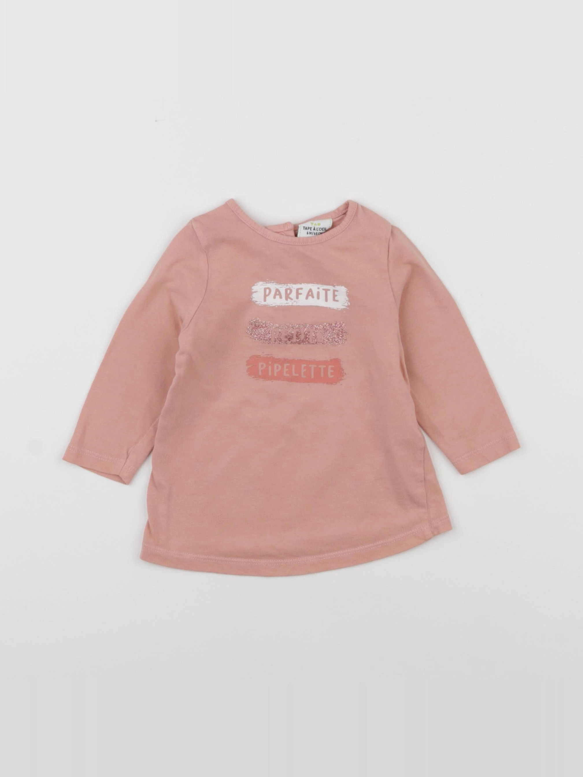 Tape à l'oeil - tee-shirt rose - 6 mois