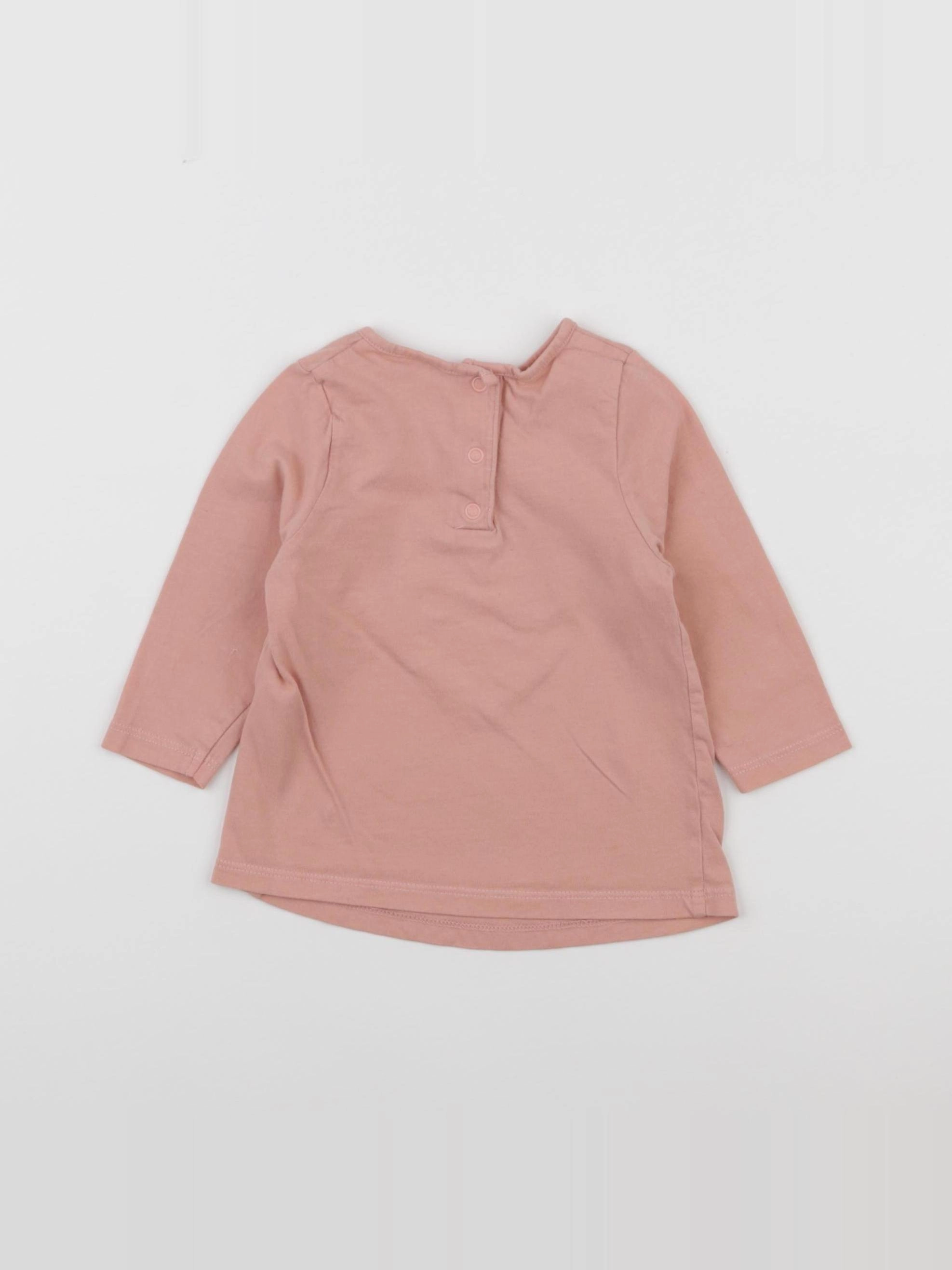 Tape à l'oeil - tee-shirt rose - 6 mois