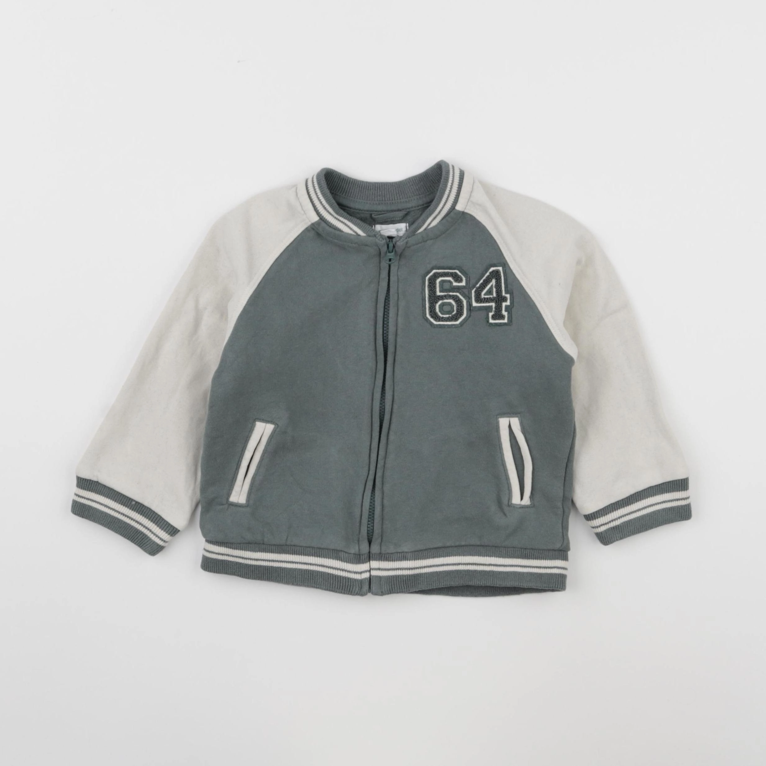 Vertbaudet - sweat vert - 24 mois