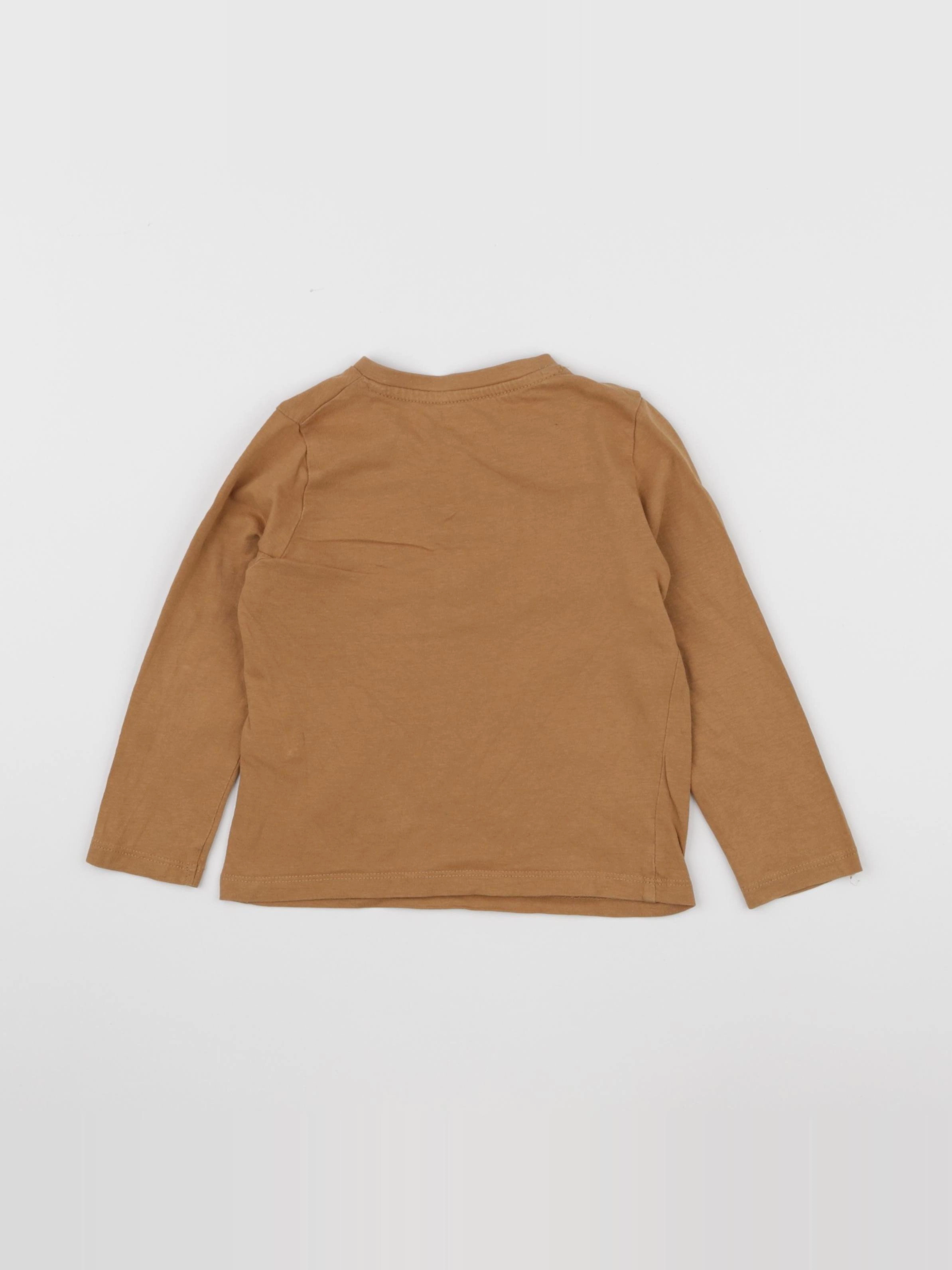 Vertbaudet - tee-shirt marron - 24 mois
