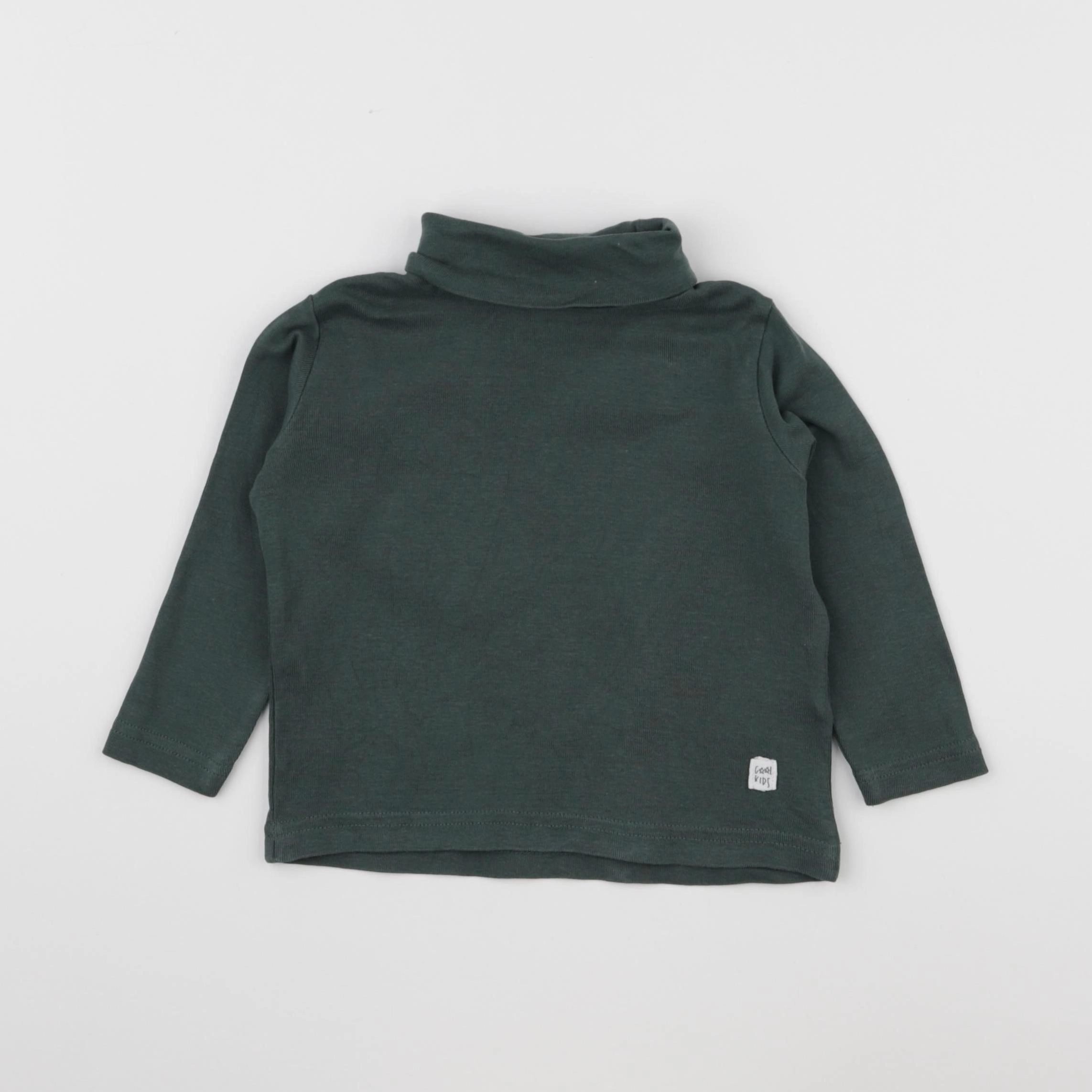 Vertbaudet - sous-pull vert - 2 ans