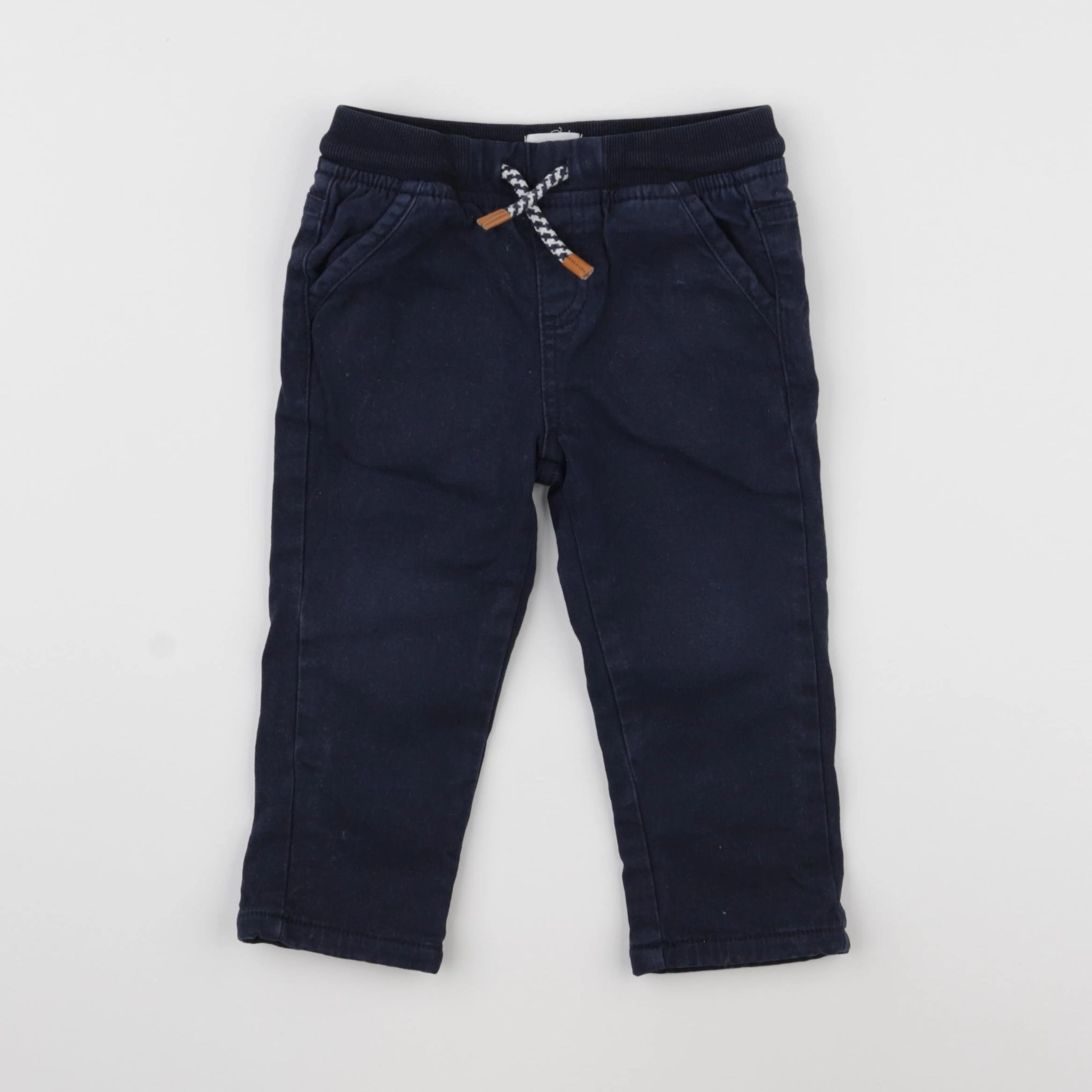 Vertbaudet - pantalon doublé bleu - 24 mois