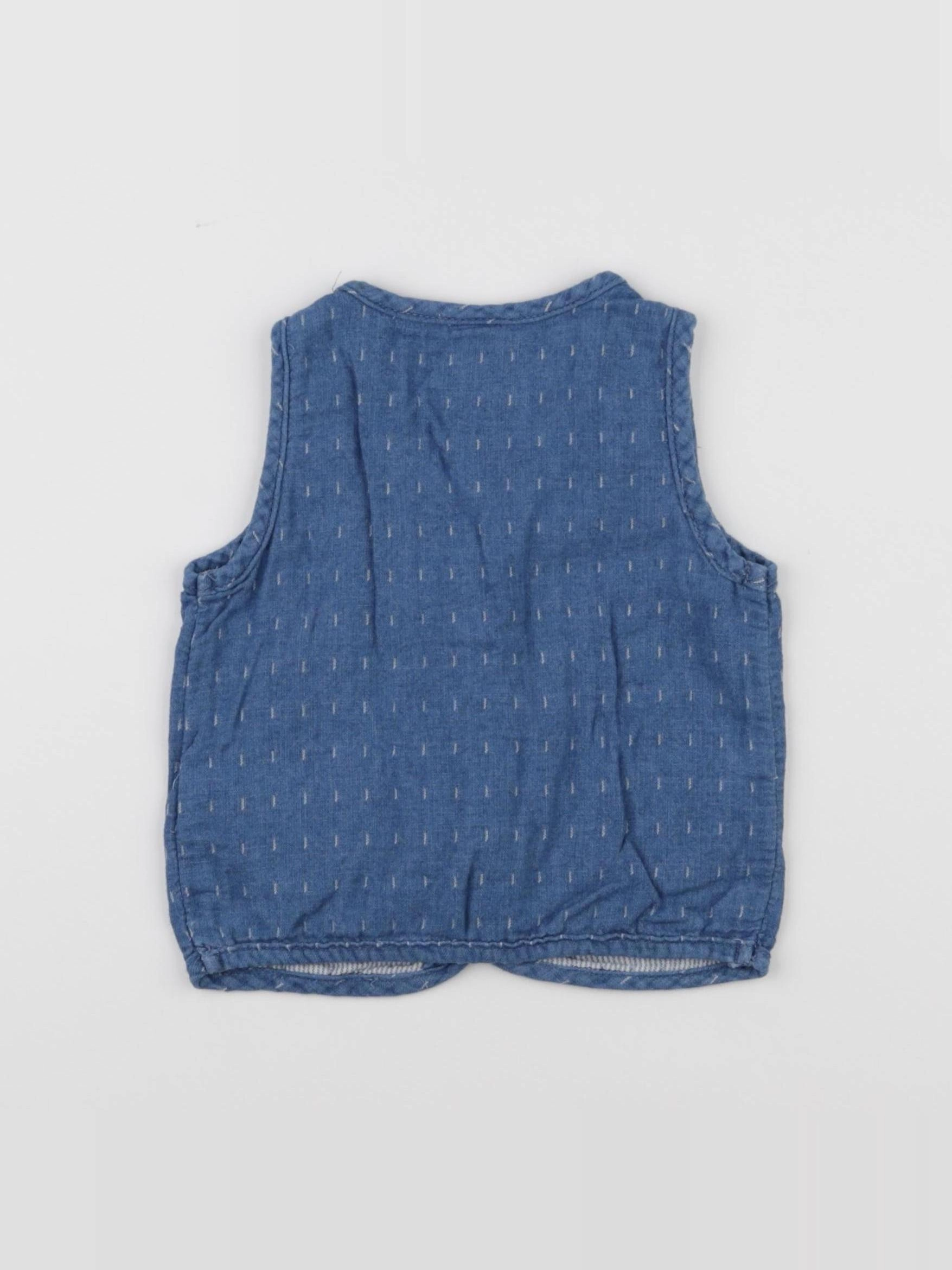 H&M - gilet bleu - 9/12 mois