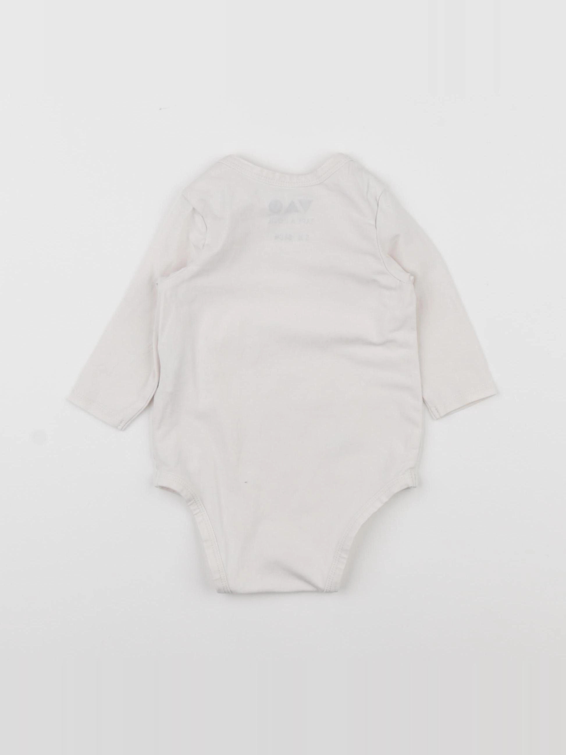 Tape à l'oeil - body blanc - 6 mois