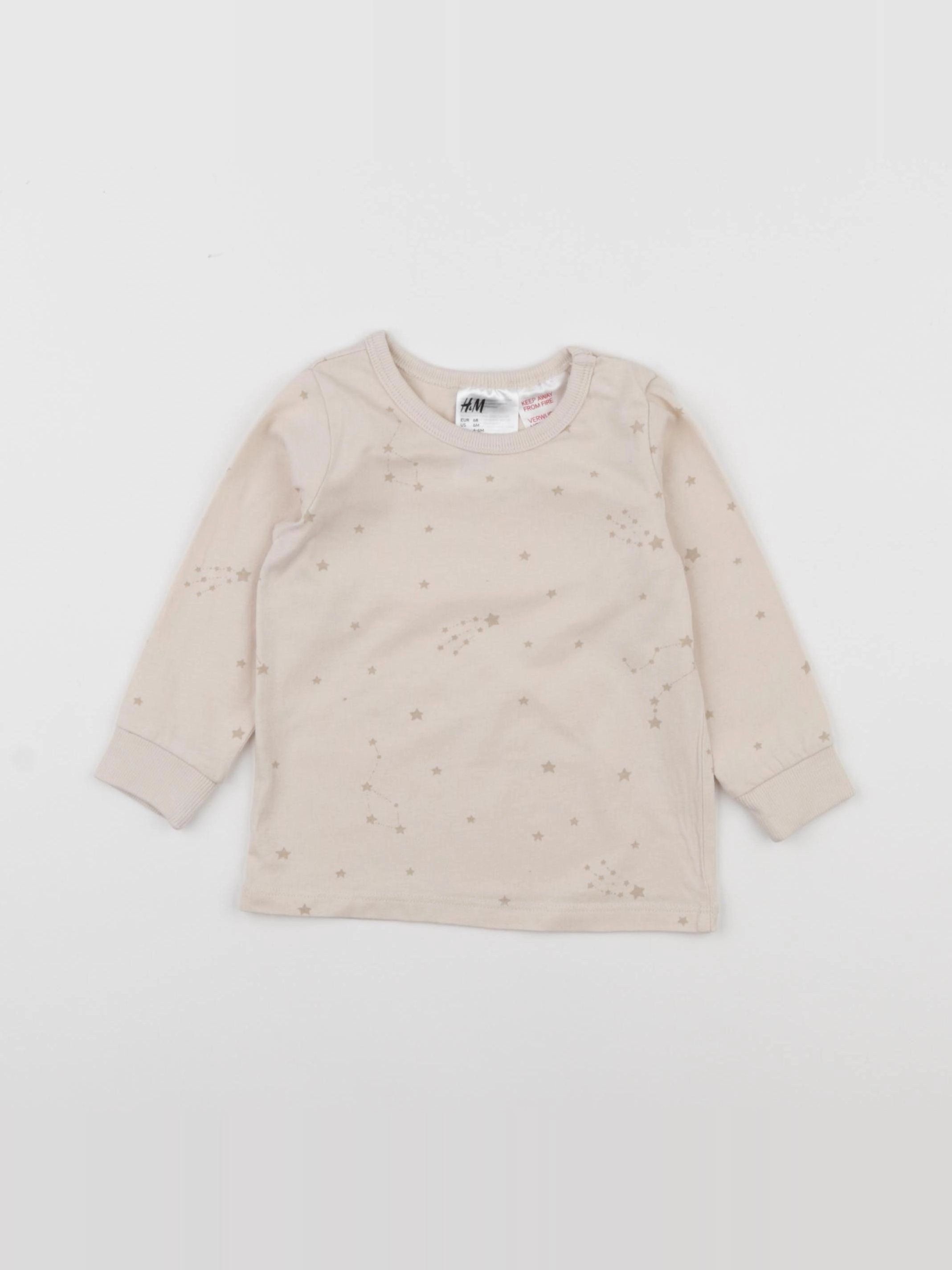 H&M - tee-shirt beige - 3/6 mois