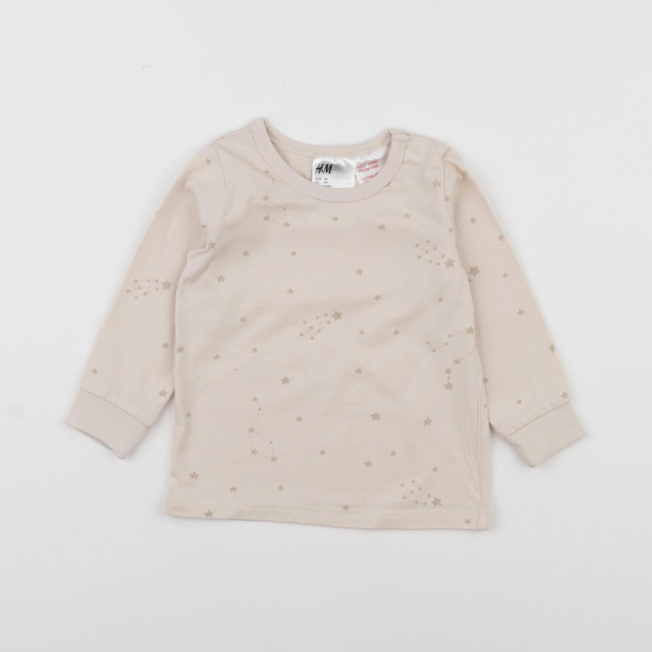 H&M - tee-shirt beige - 3/6 mois