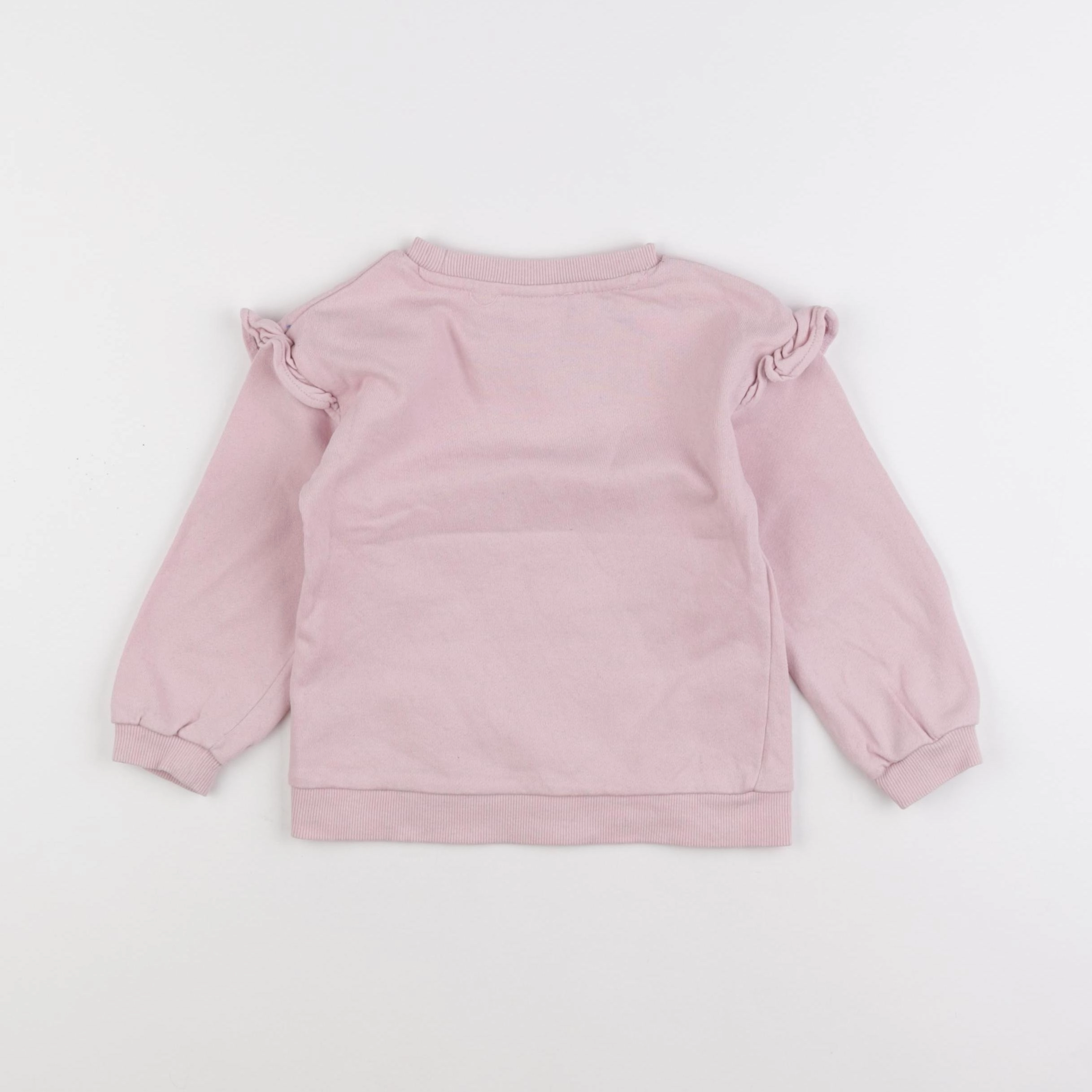H&M - sweat rose - 2/3 ans