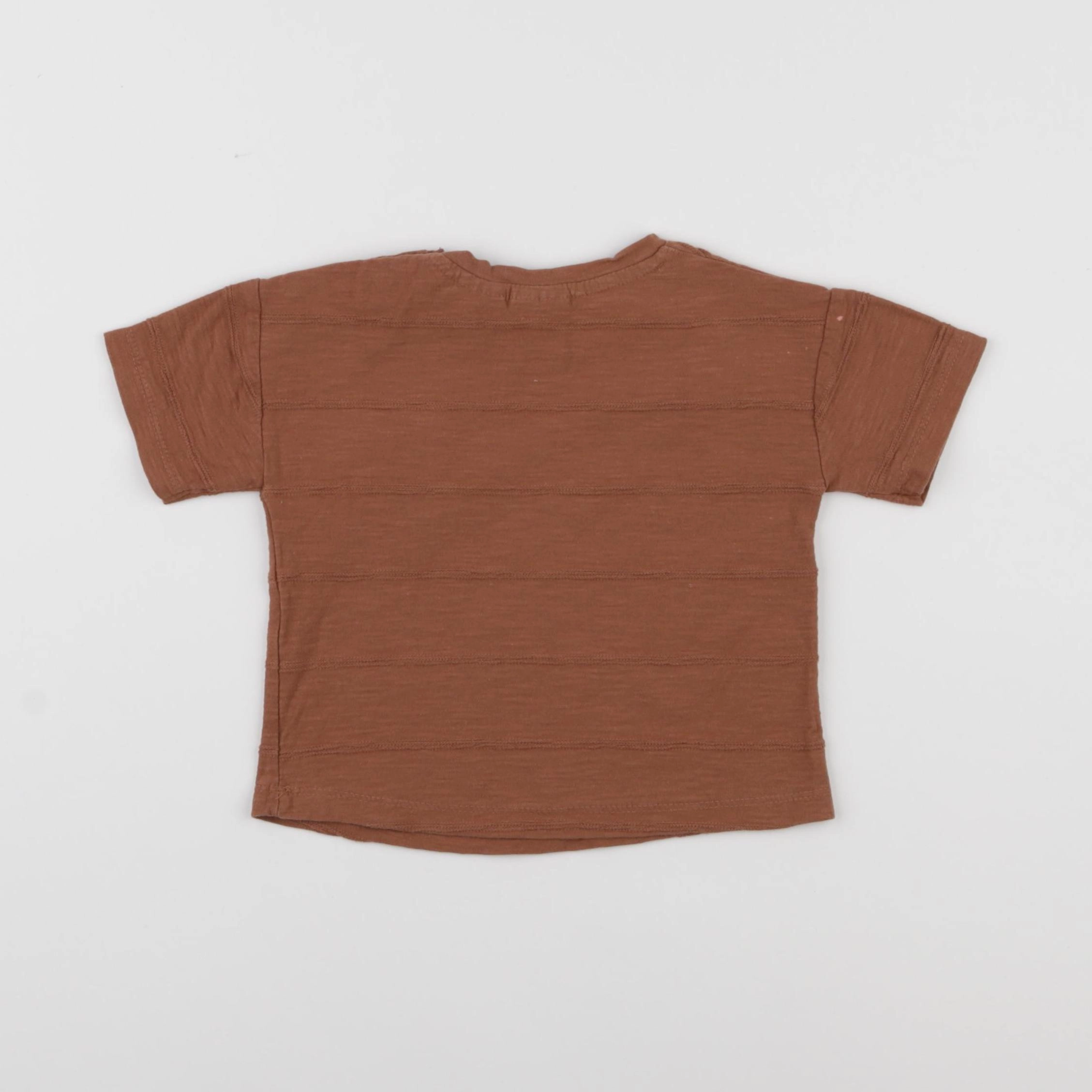Zara - tee-shirt marron - 3/6 mois