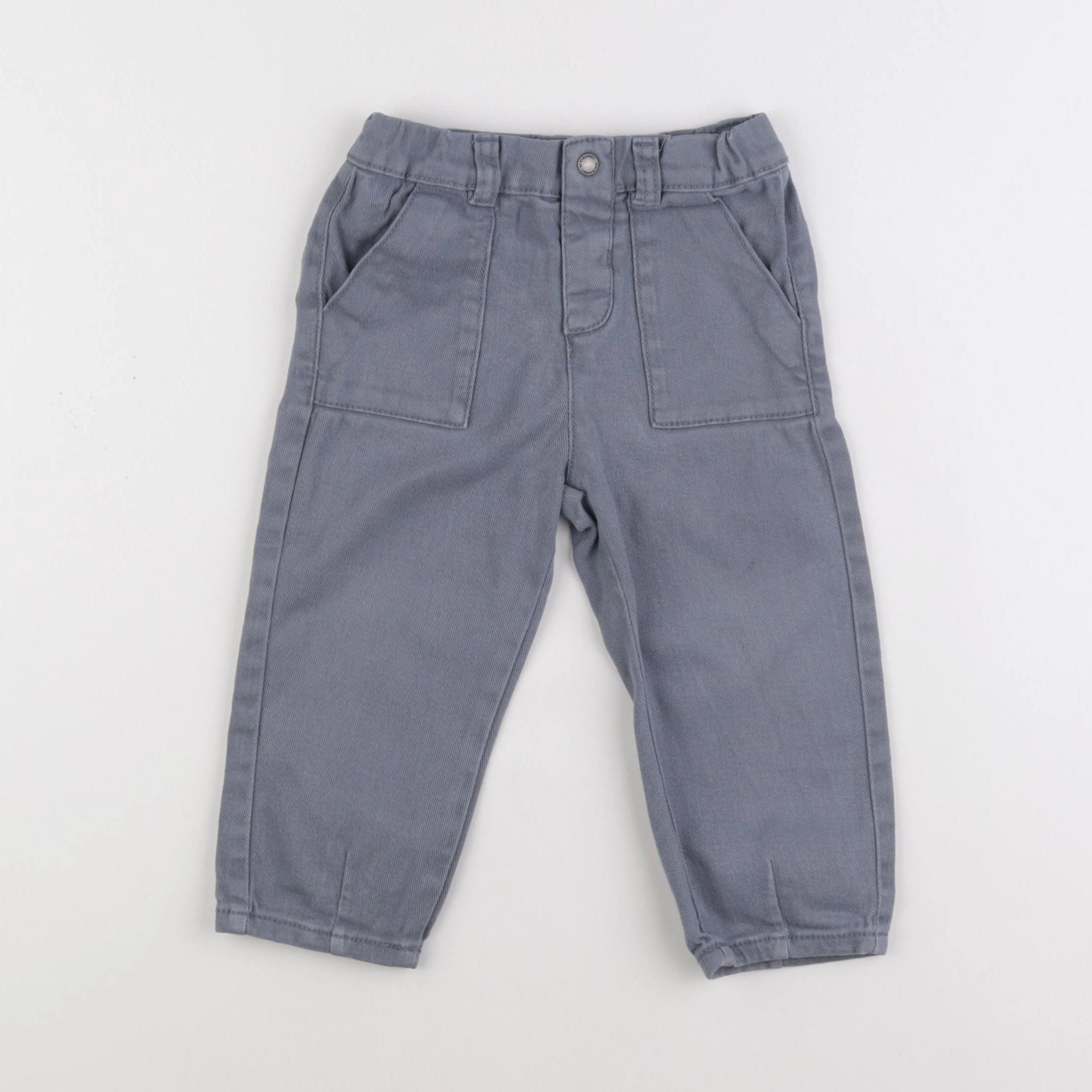 Vertbaudet - jean gris, bleu - 2 ans