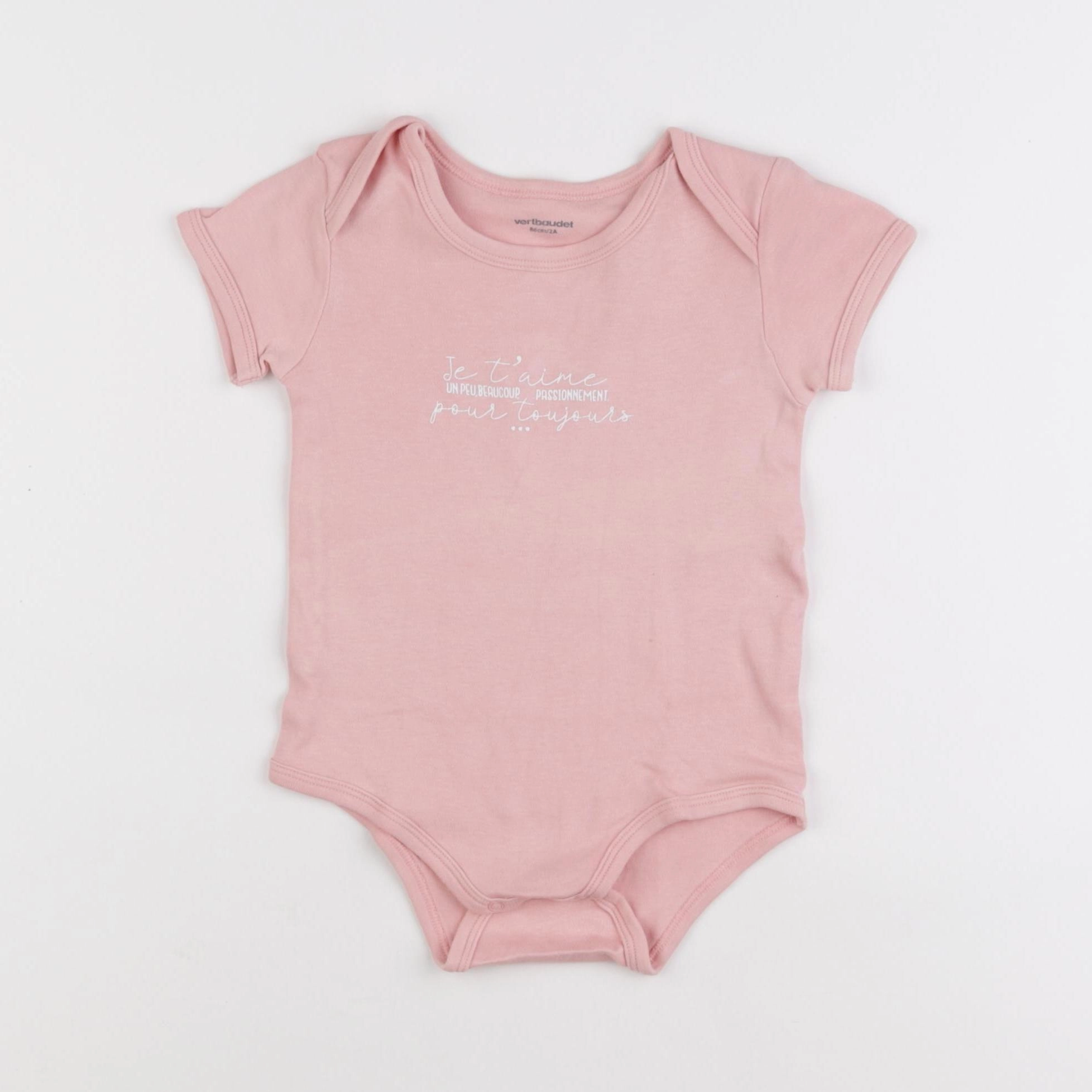 Vertbaudet - body rose - 2 ans