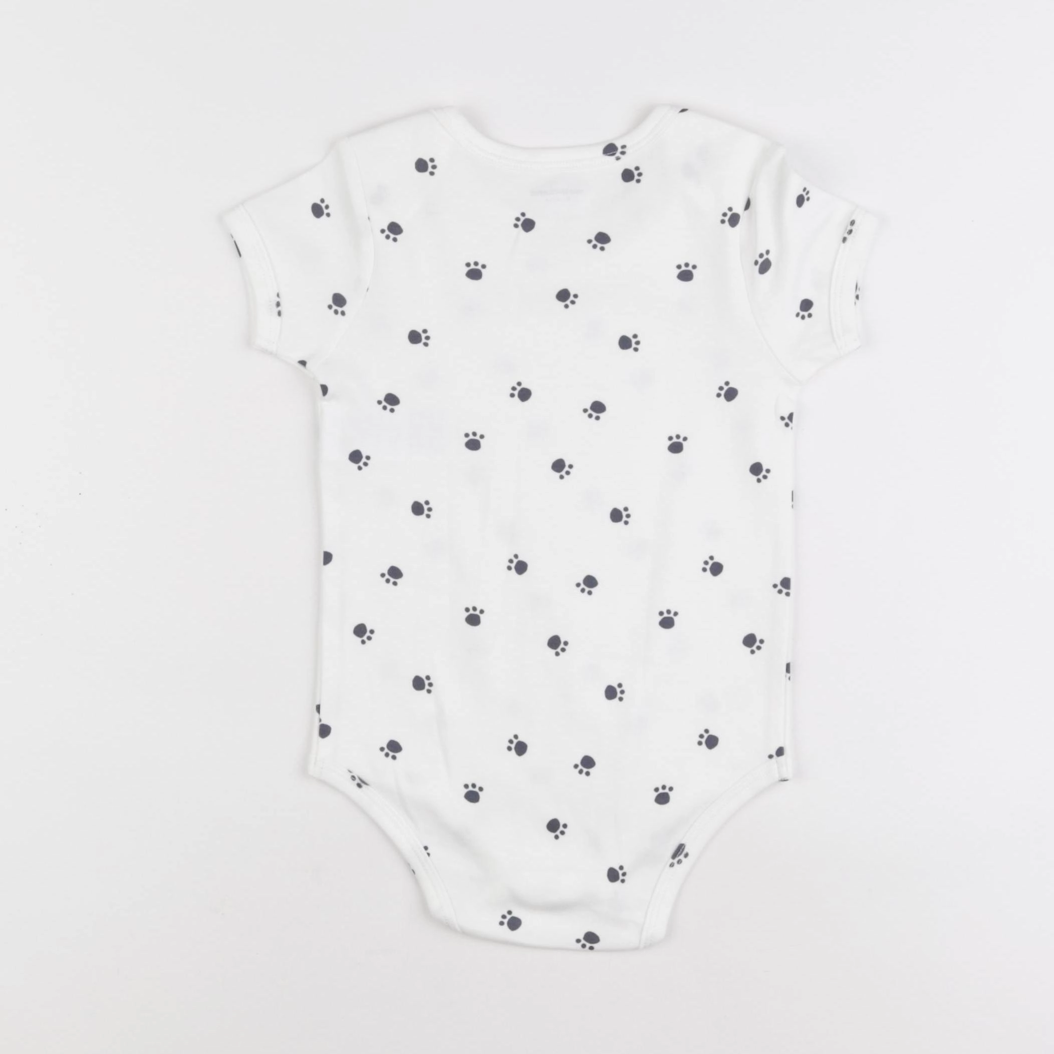 Vertbaudet - body blanc, gris - 3 ans