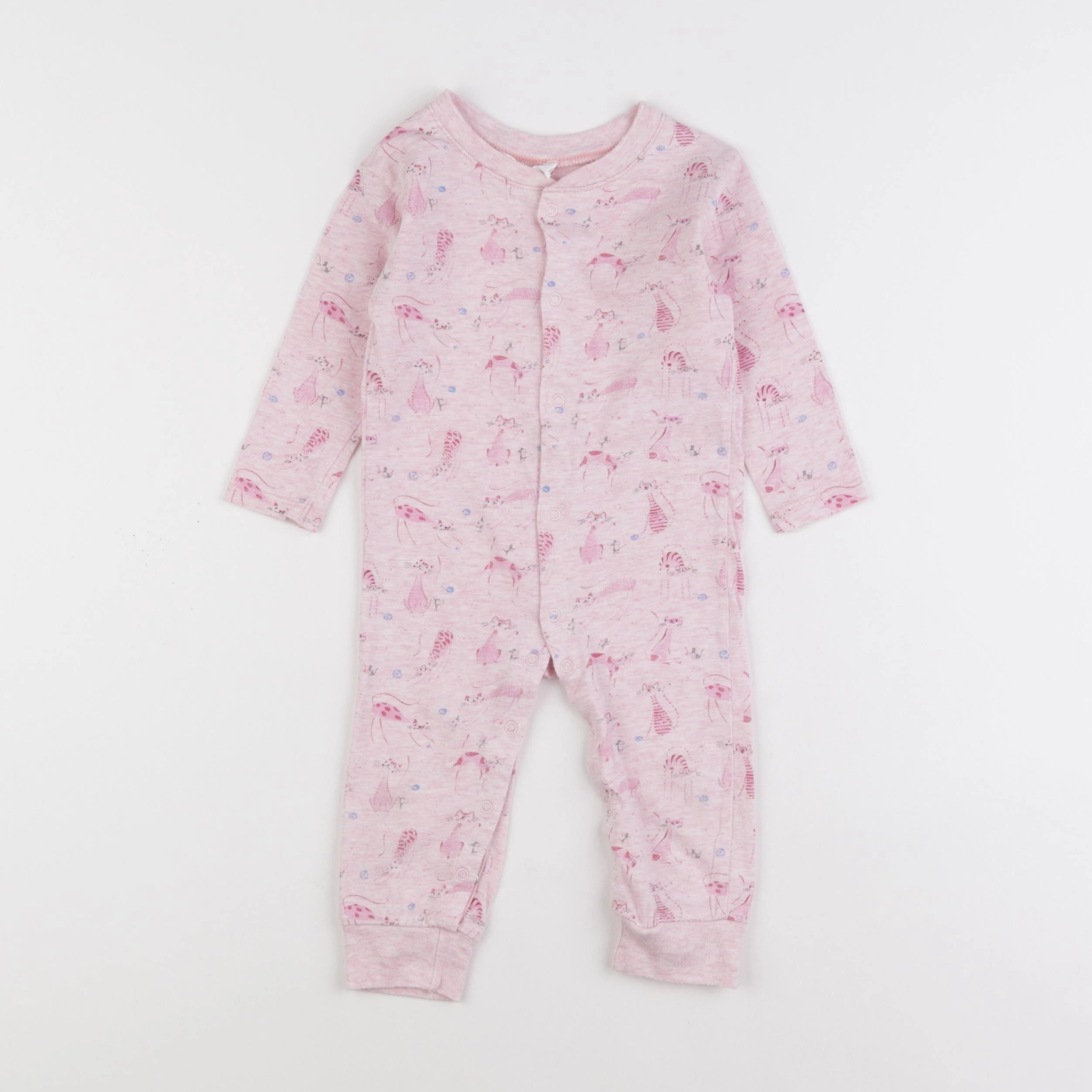 Zara - pyjama coton rose - 6/12 mois