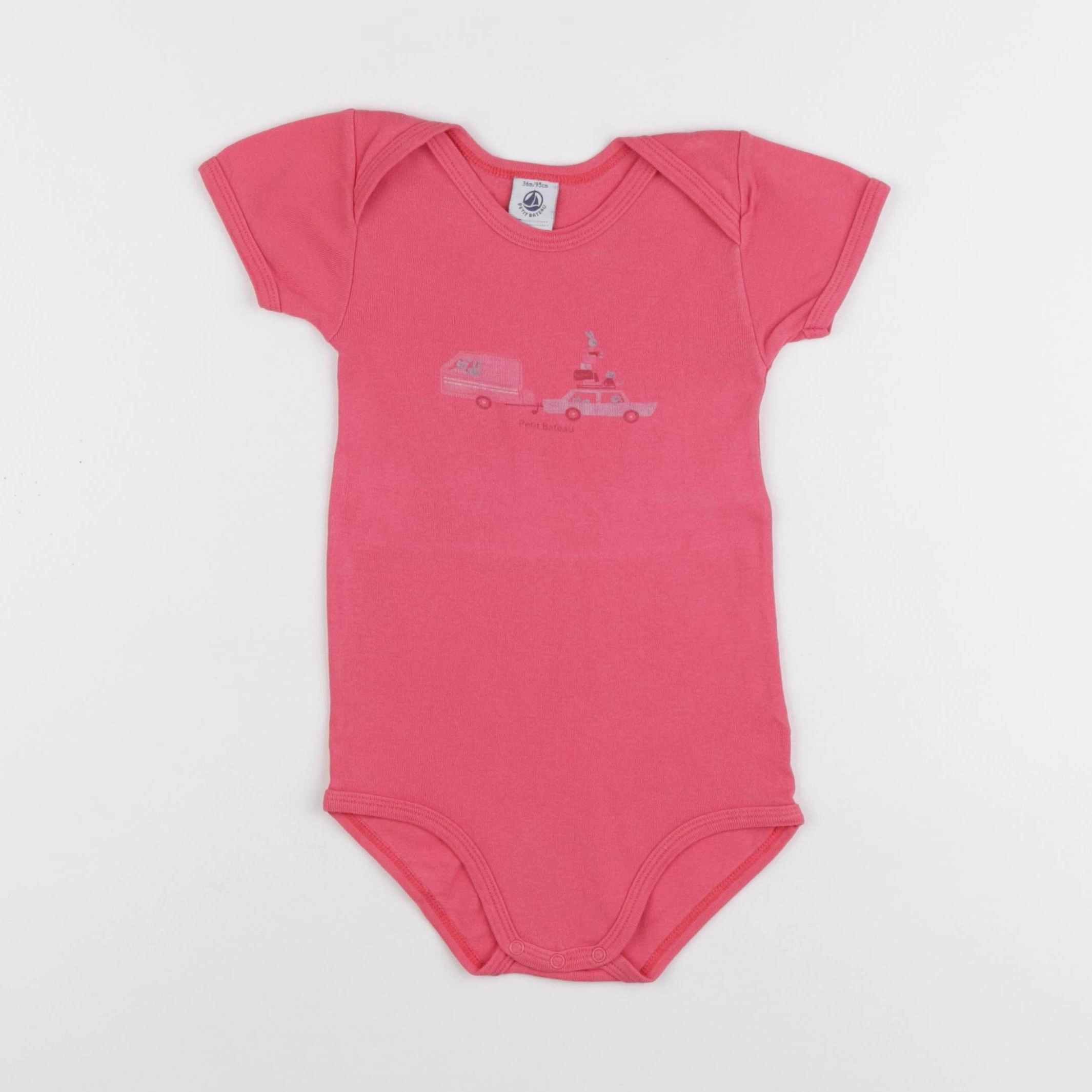 Petit Bateau - body rose - 36 mois