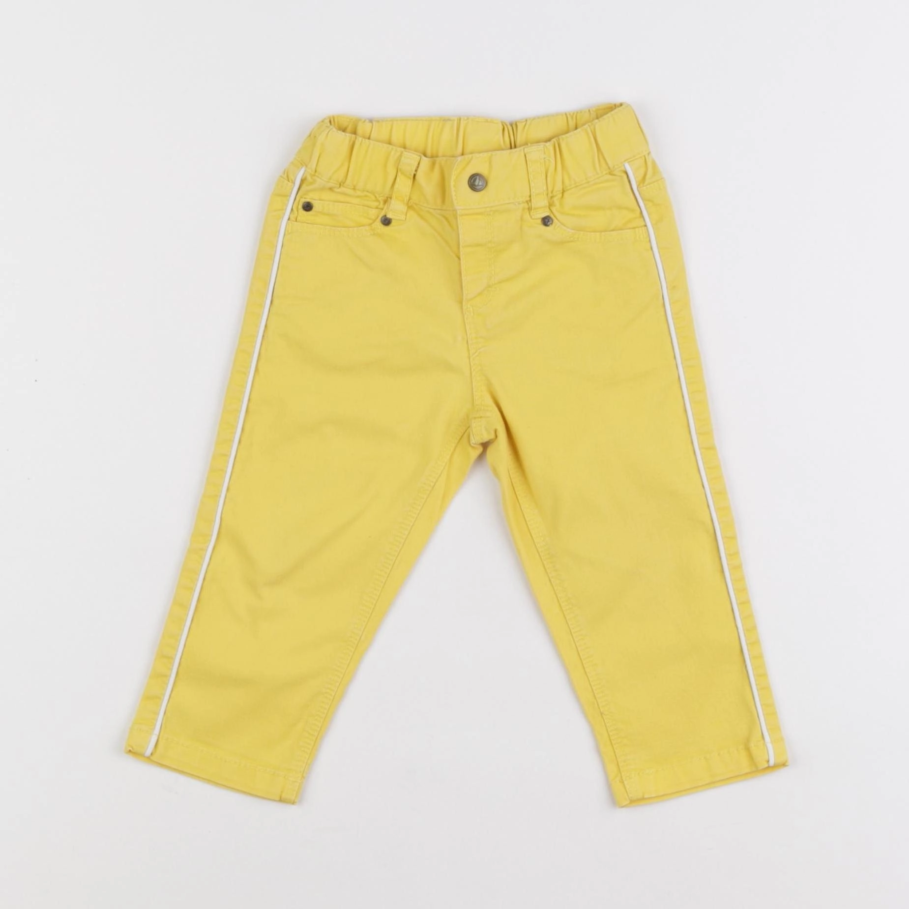 Petit Bateau - pantalon jaune - 12 mois