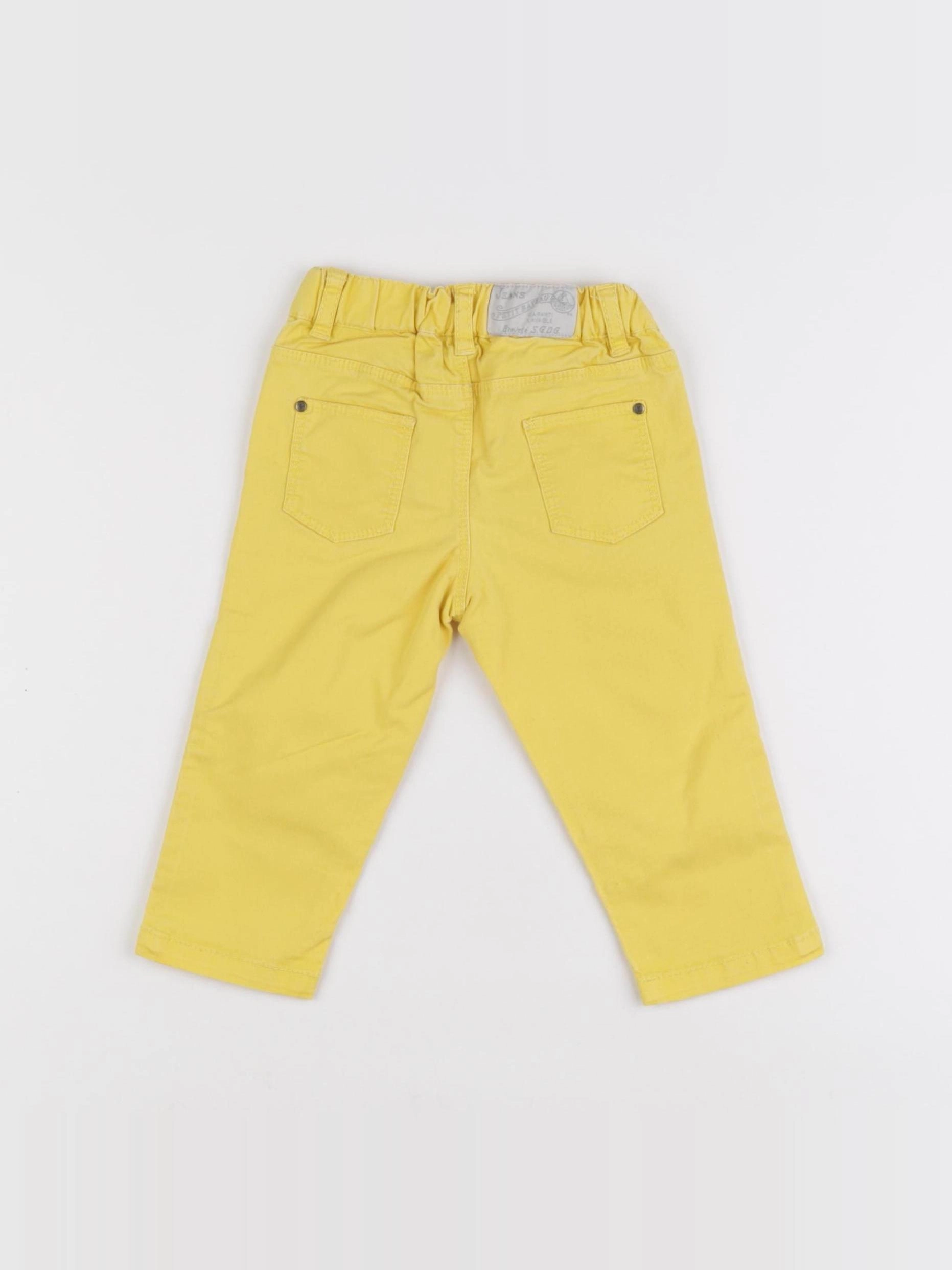 Petit Bateau - pantalon jaune - 12 mois