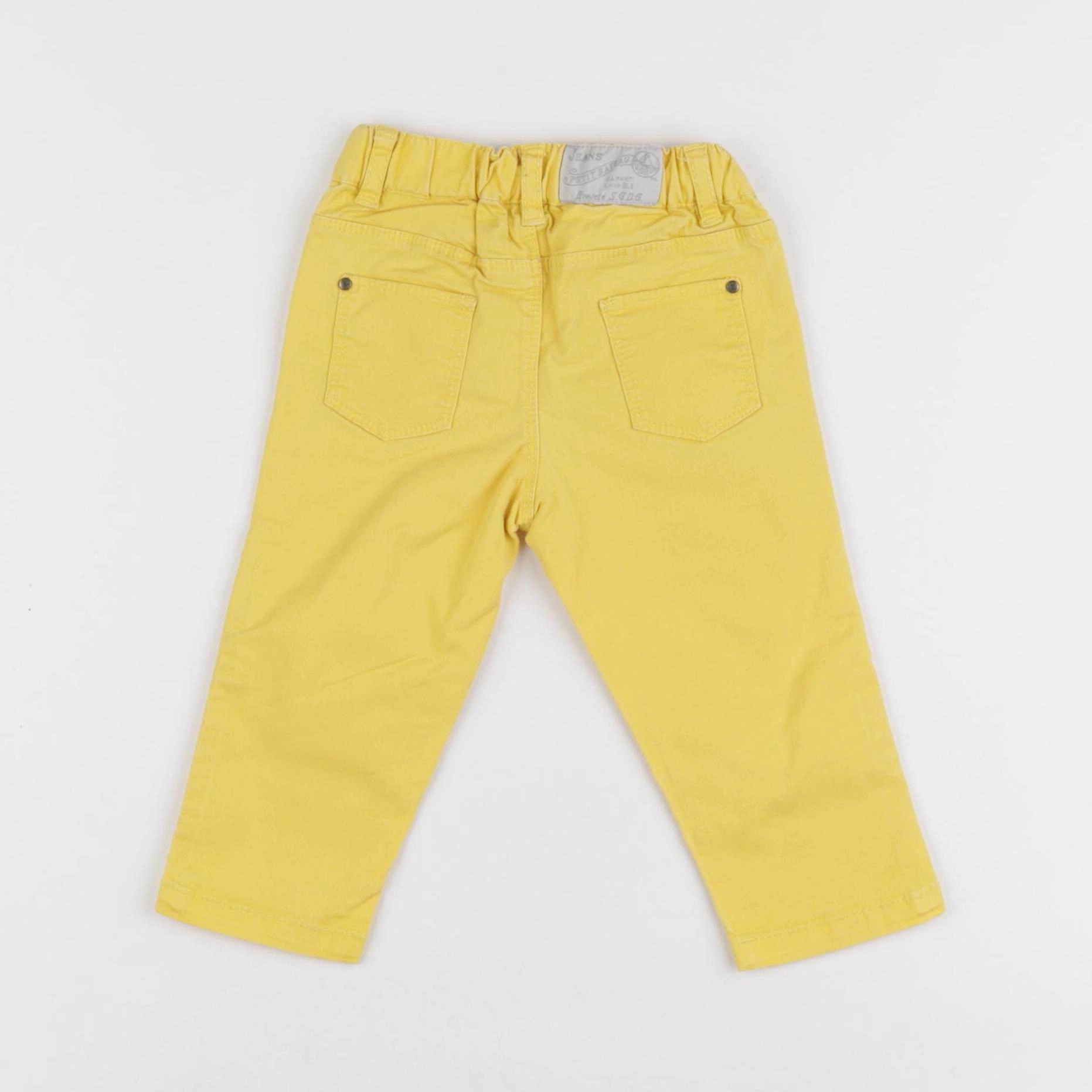 Petit Bateau - pantalon jaune - 12 mois