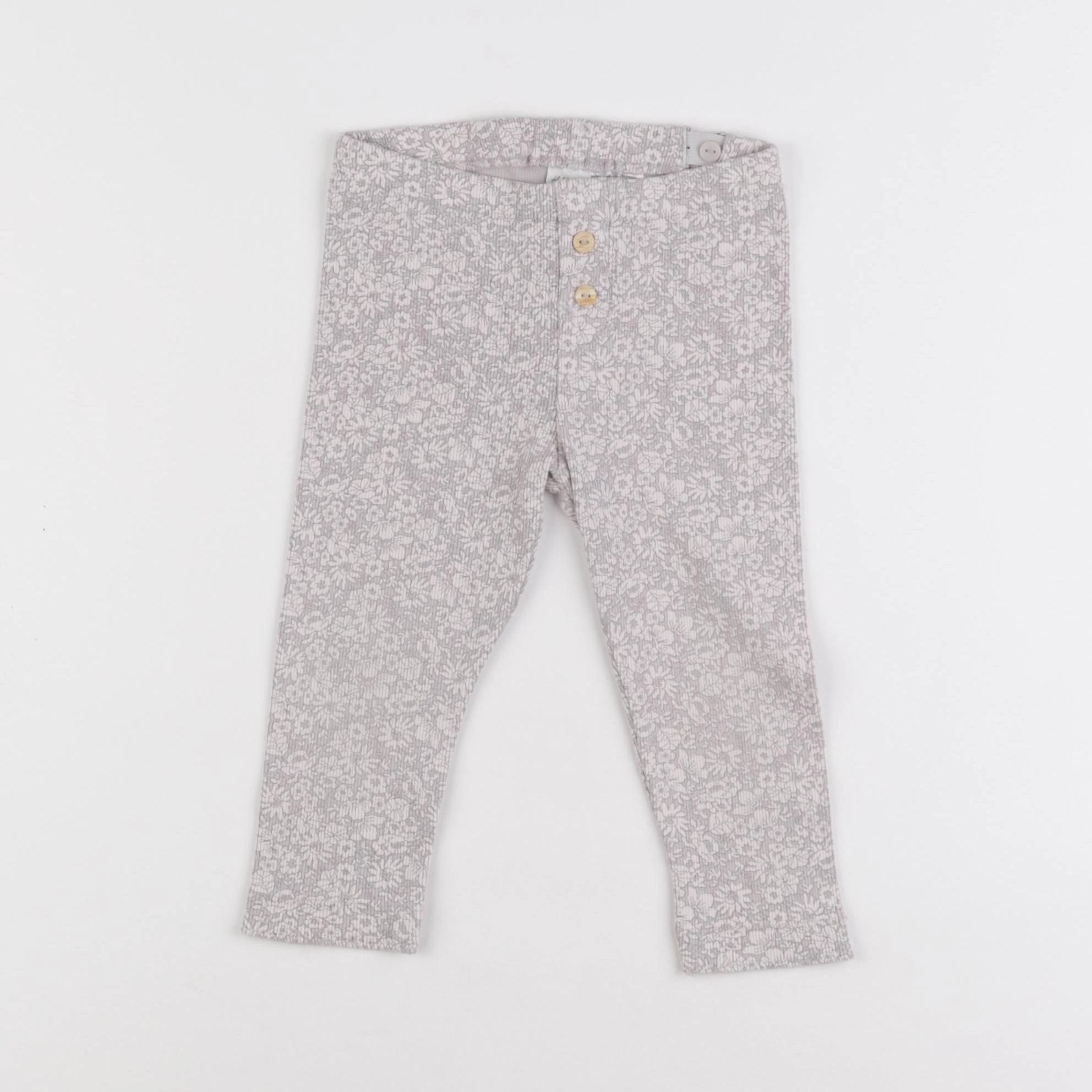 H&M - legging gris - 18 mois
