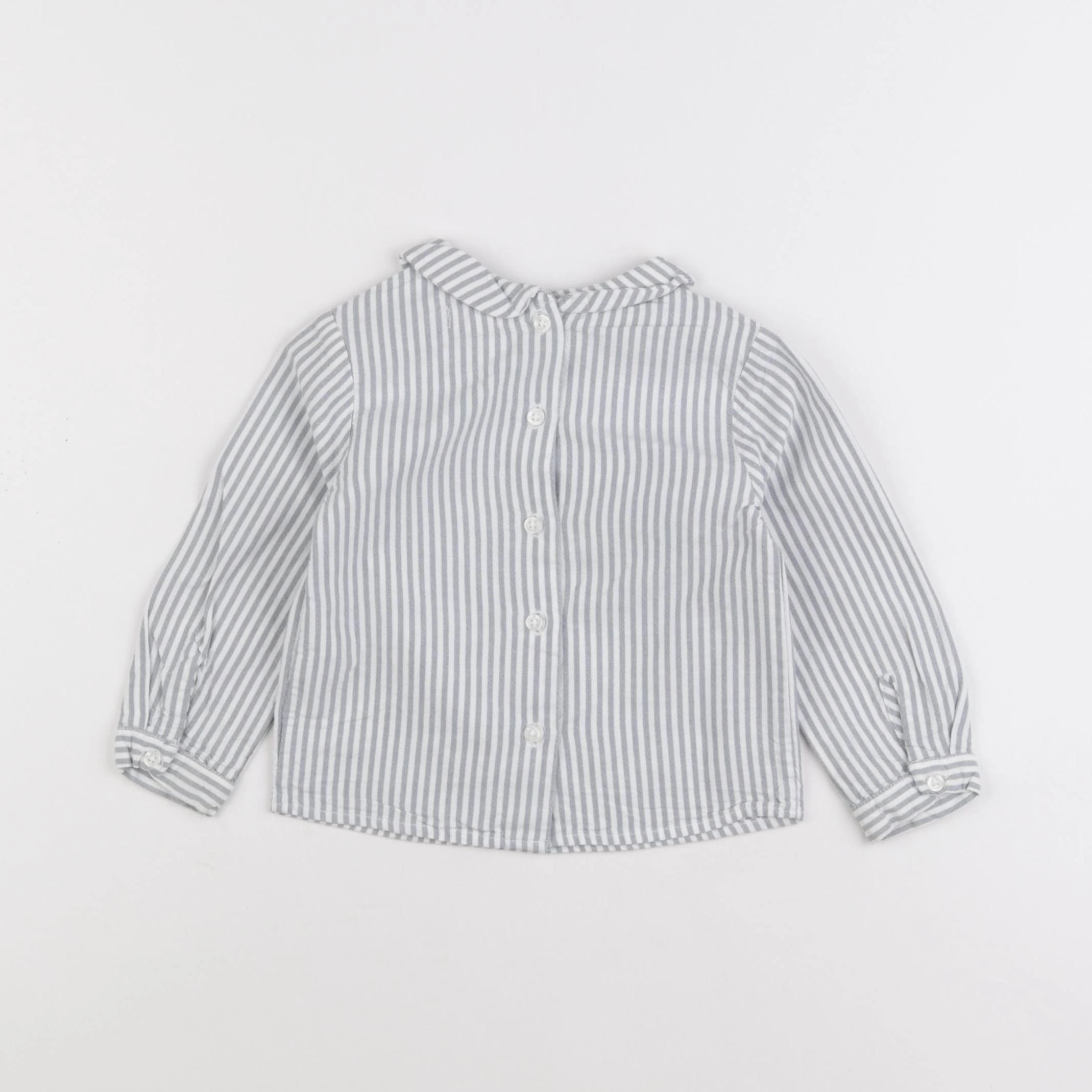 Gocco - chemise blanc, gris - 12/18 mois