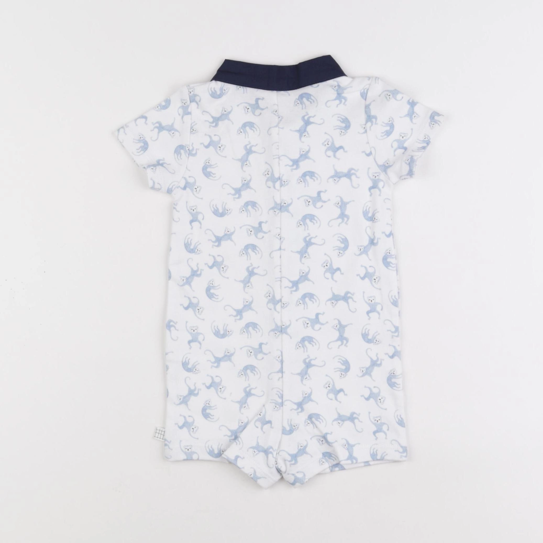 Carrément Beau - combinaison blanc, bleu - 6 mois