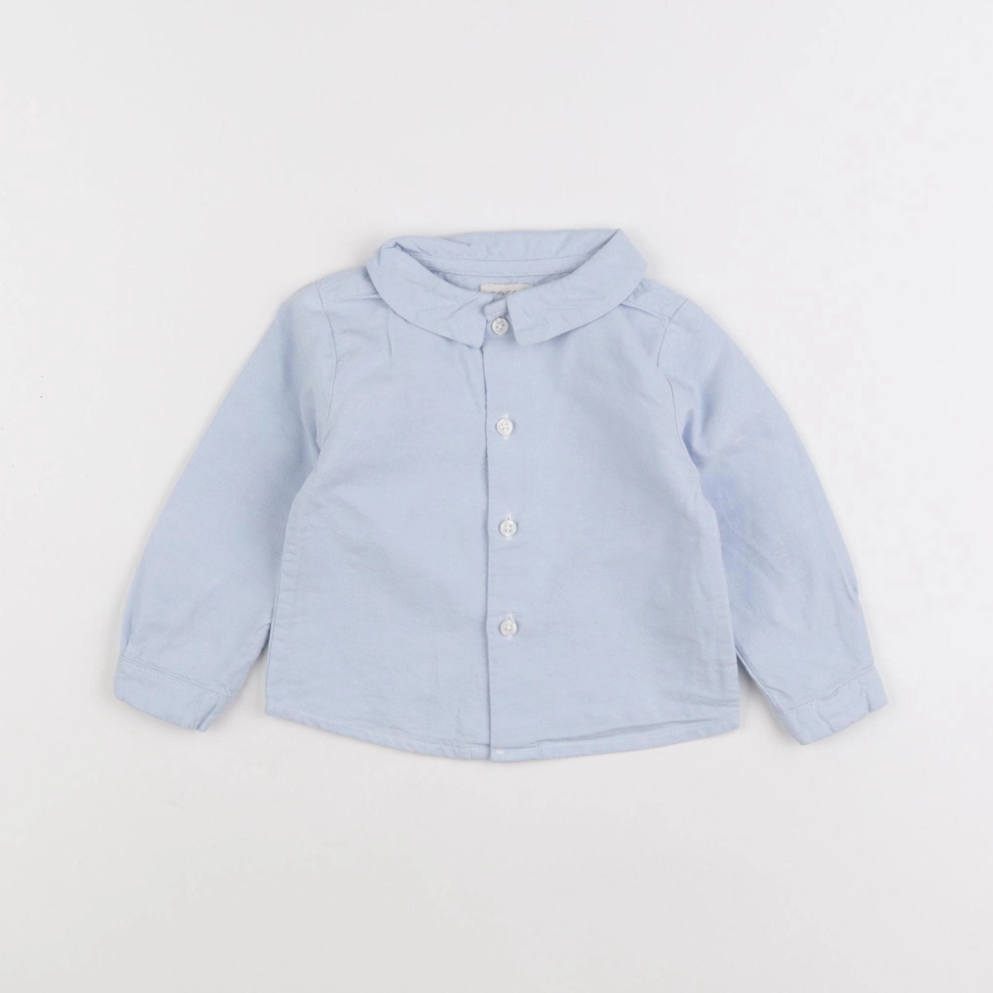 Gocco - chemise bleu - 9/12 mois
