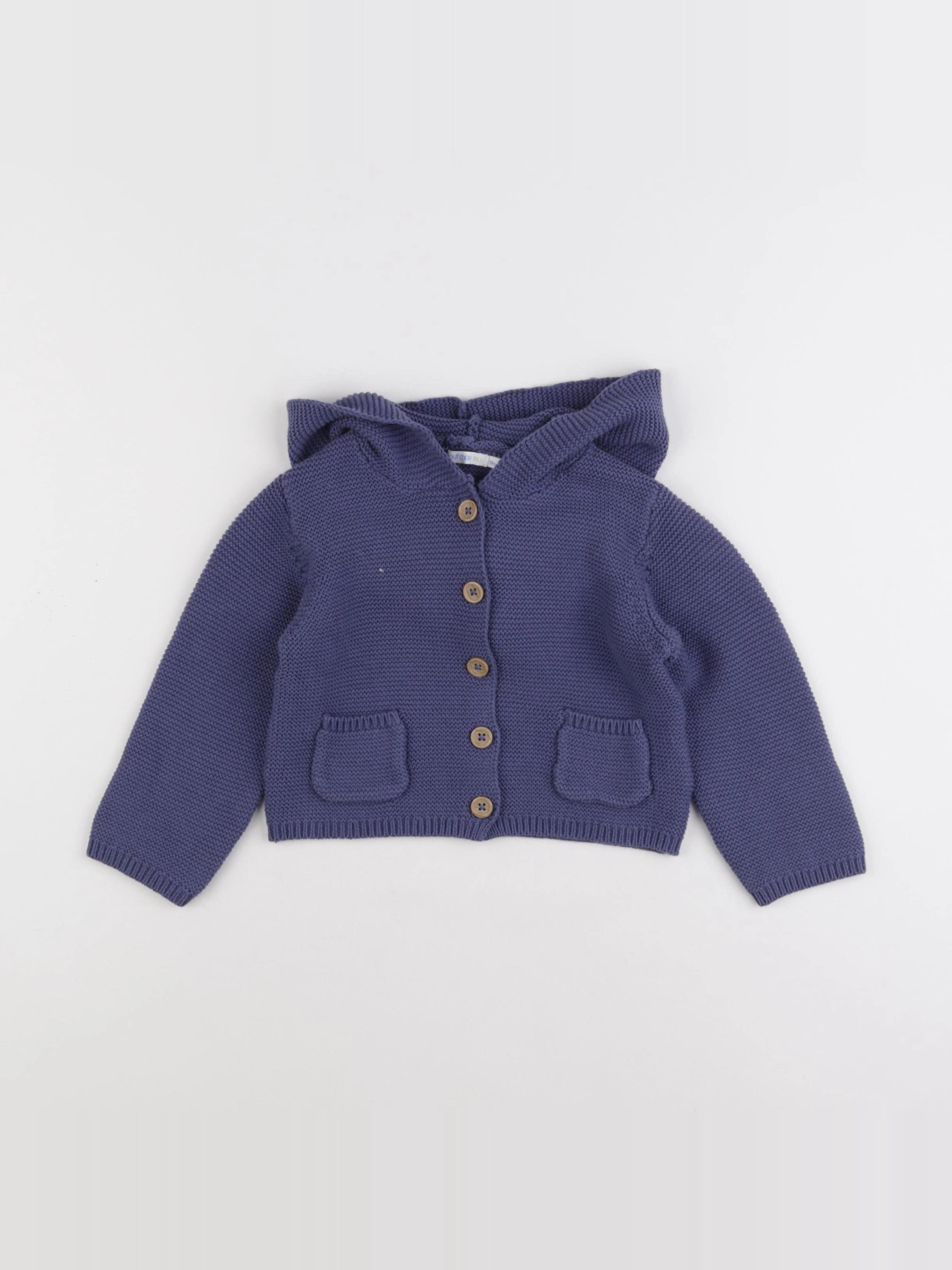 Boutchou - gilet bleu - 18 mois
