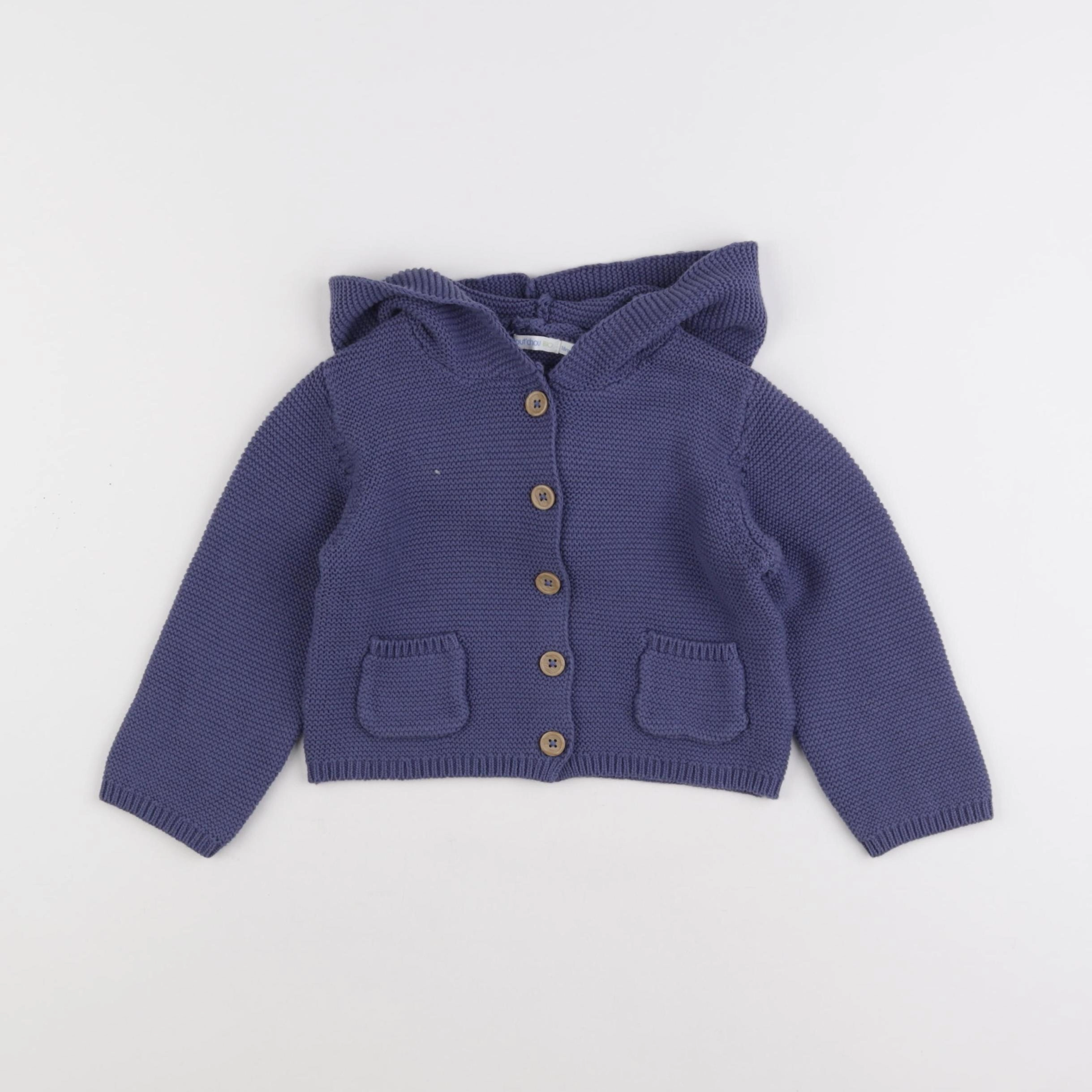 Boutchou - gilet bleu - 18 mois