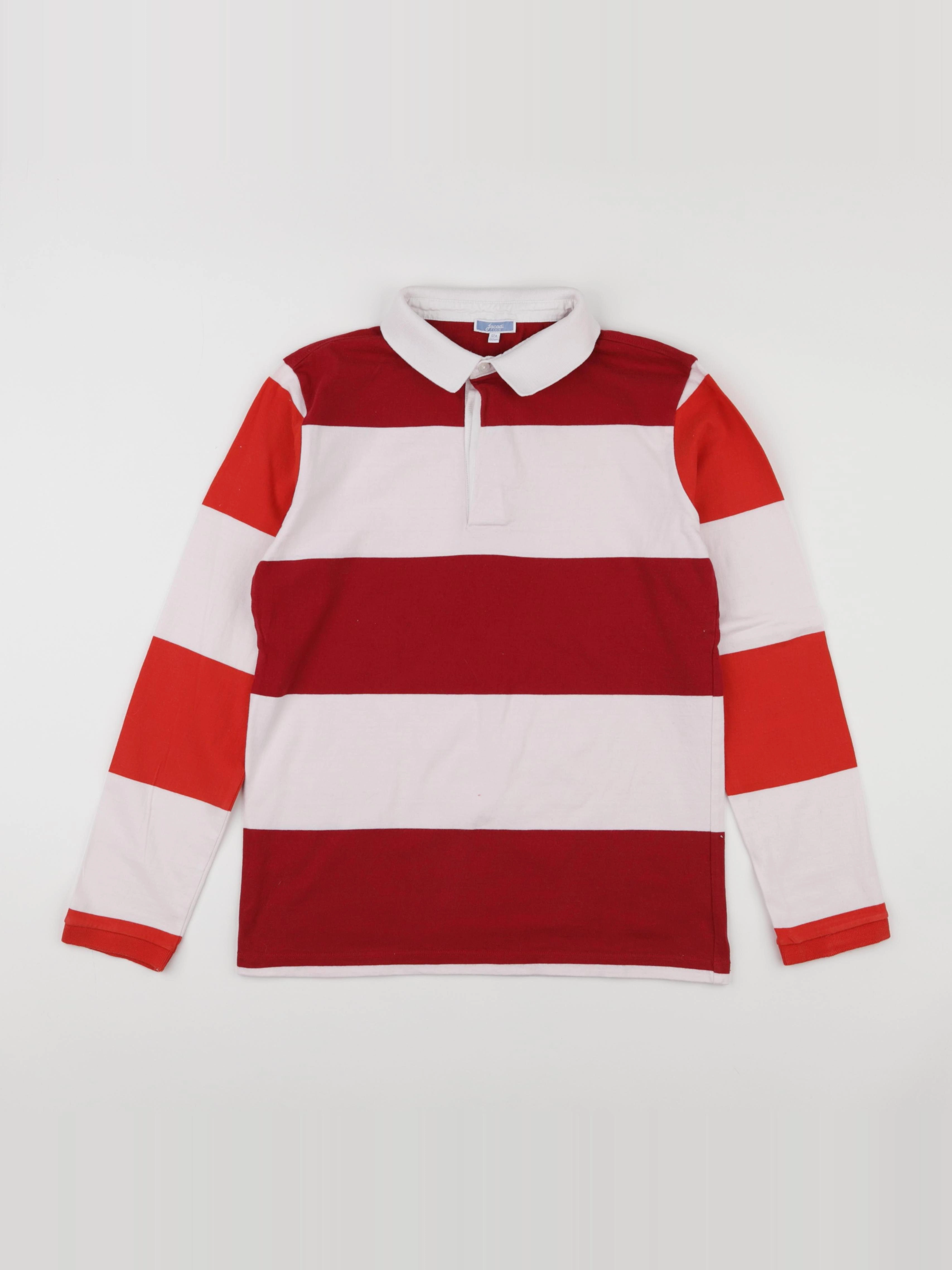 Jacadi - polo rouge, blanc - 12 ans