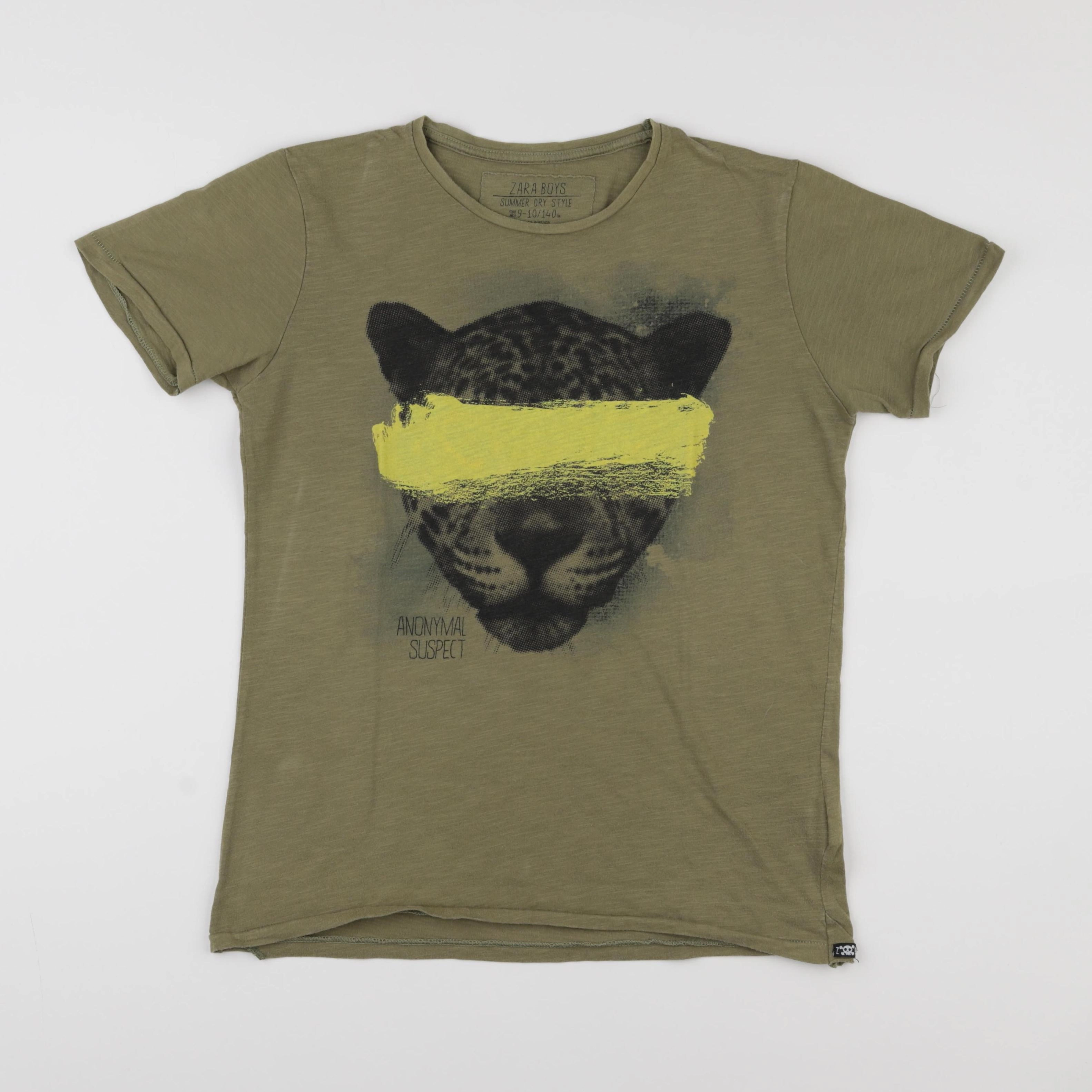 Zara - tee-shirt vert - 9/10 ans
