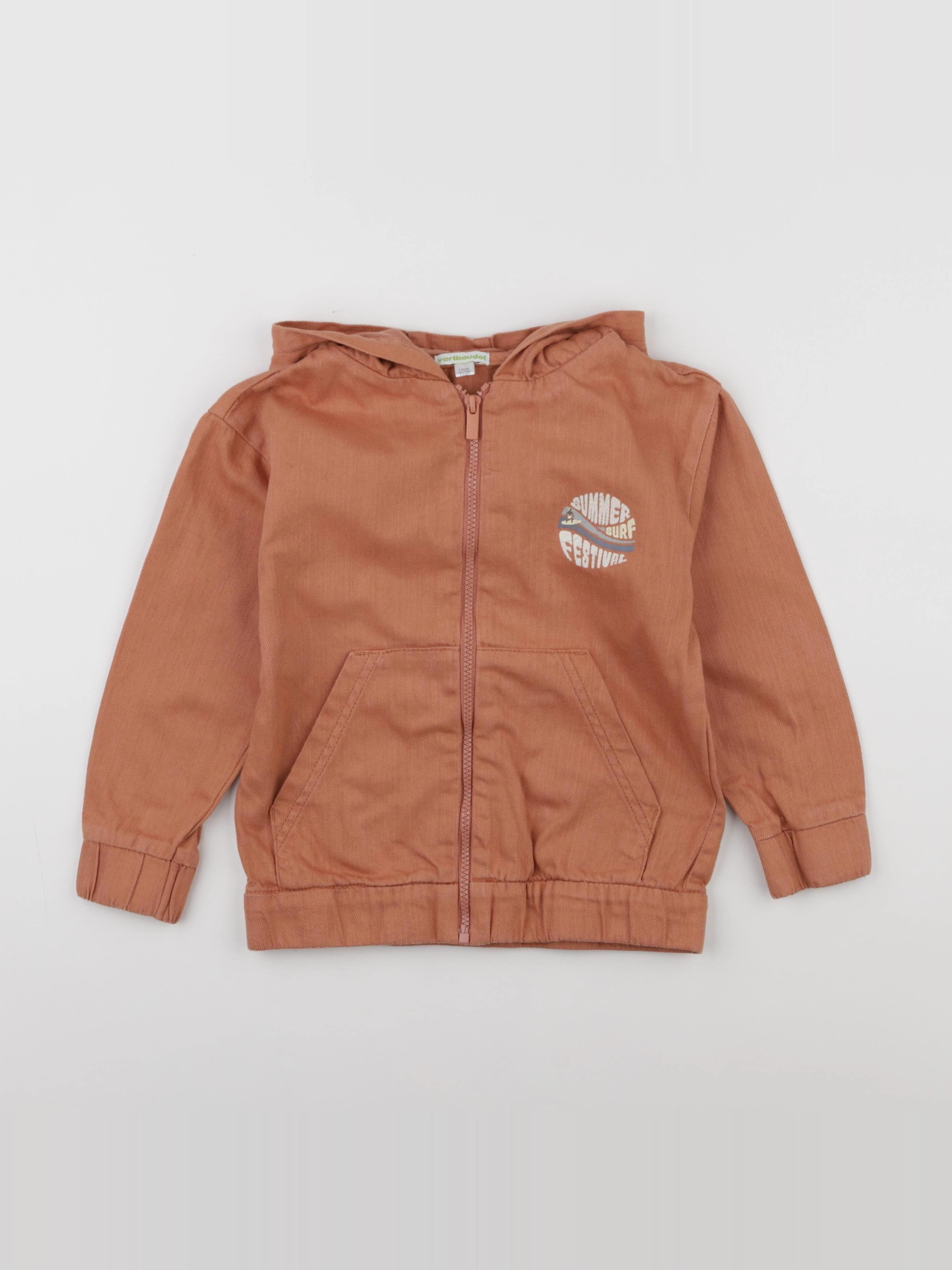 Vertbaudet - veste orange - 6 ans