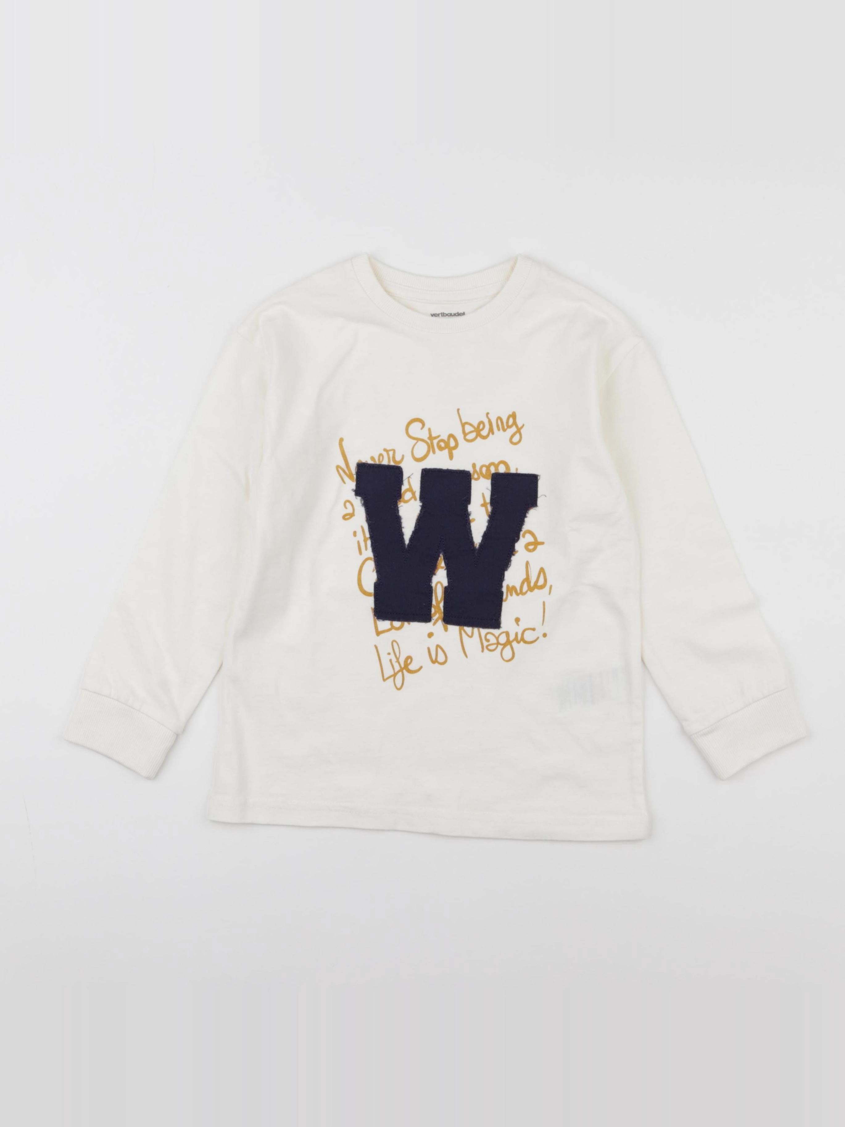 Vertbaudet - tee-shirt blanc - 6 ans