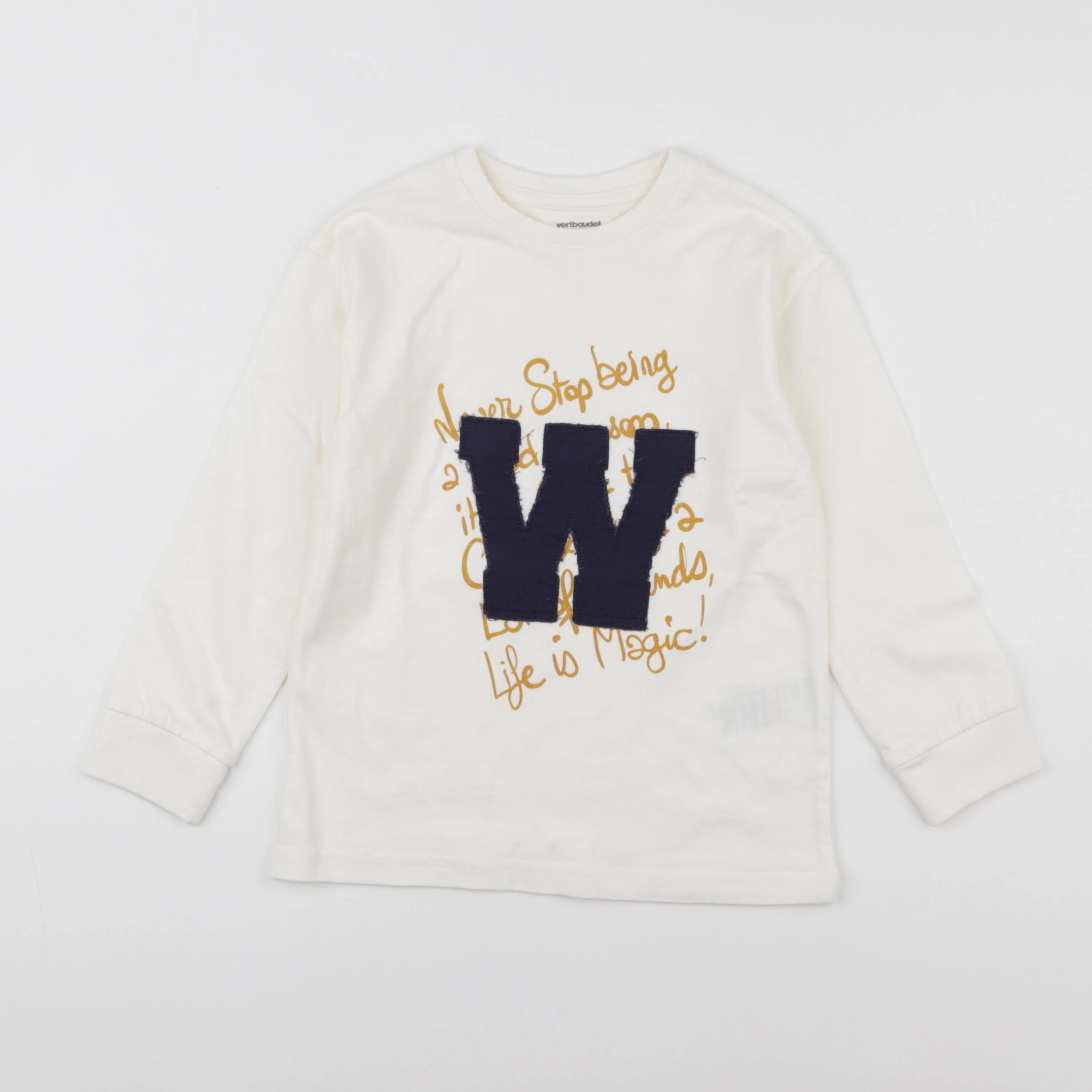 Vertbaudet - tee-shirt blanc - 6 ans