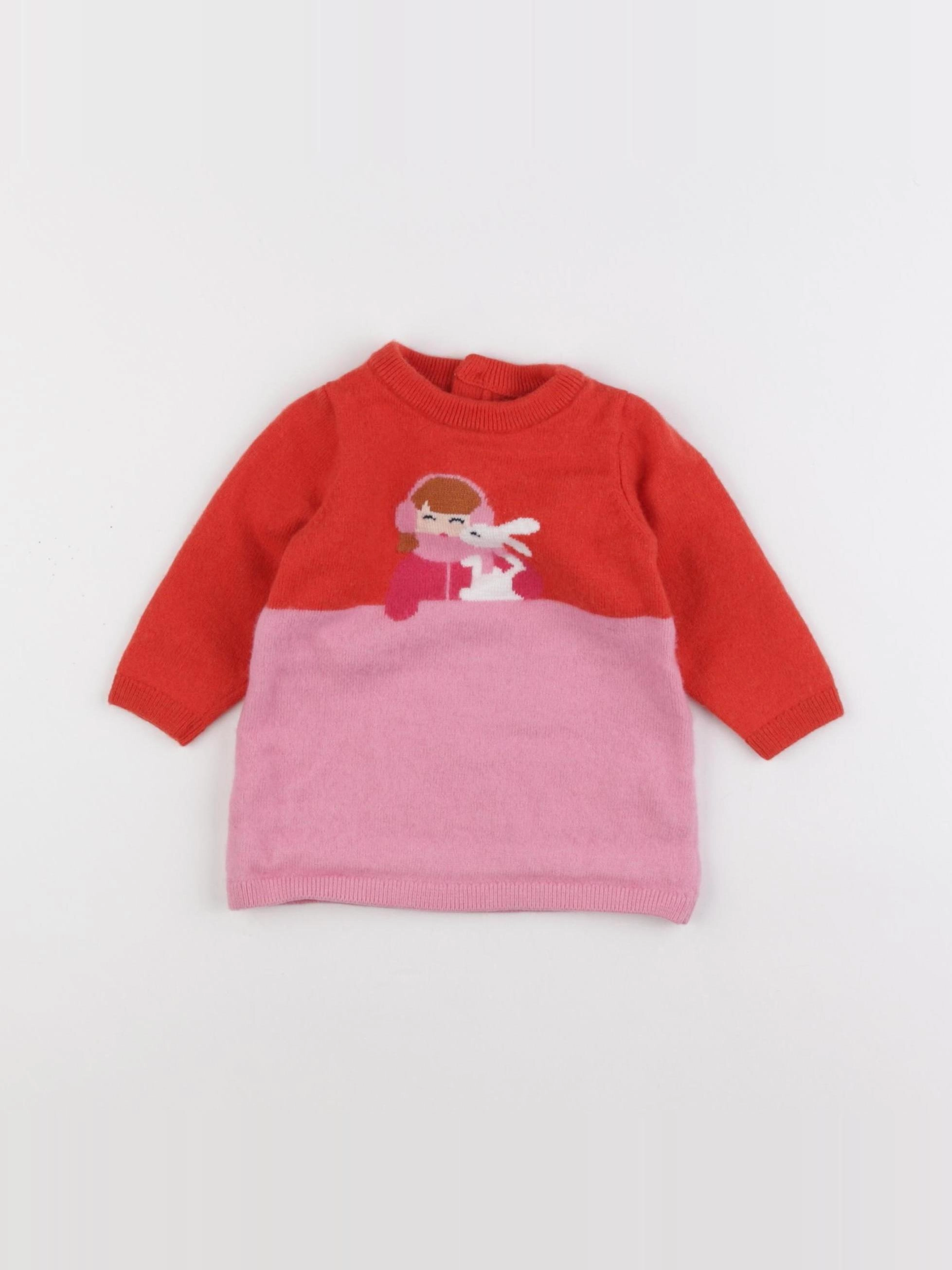 Jacadi - robe rose - 6 mois