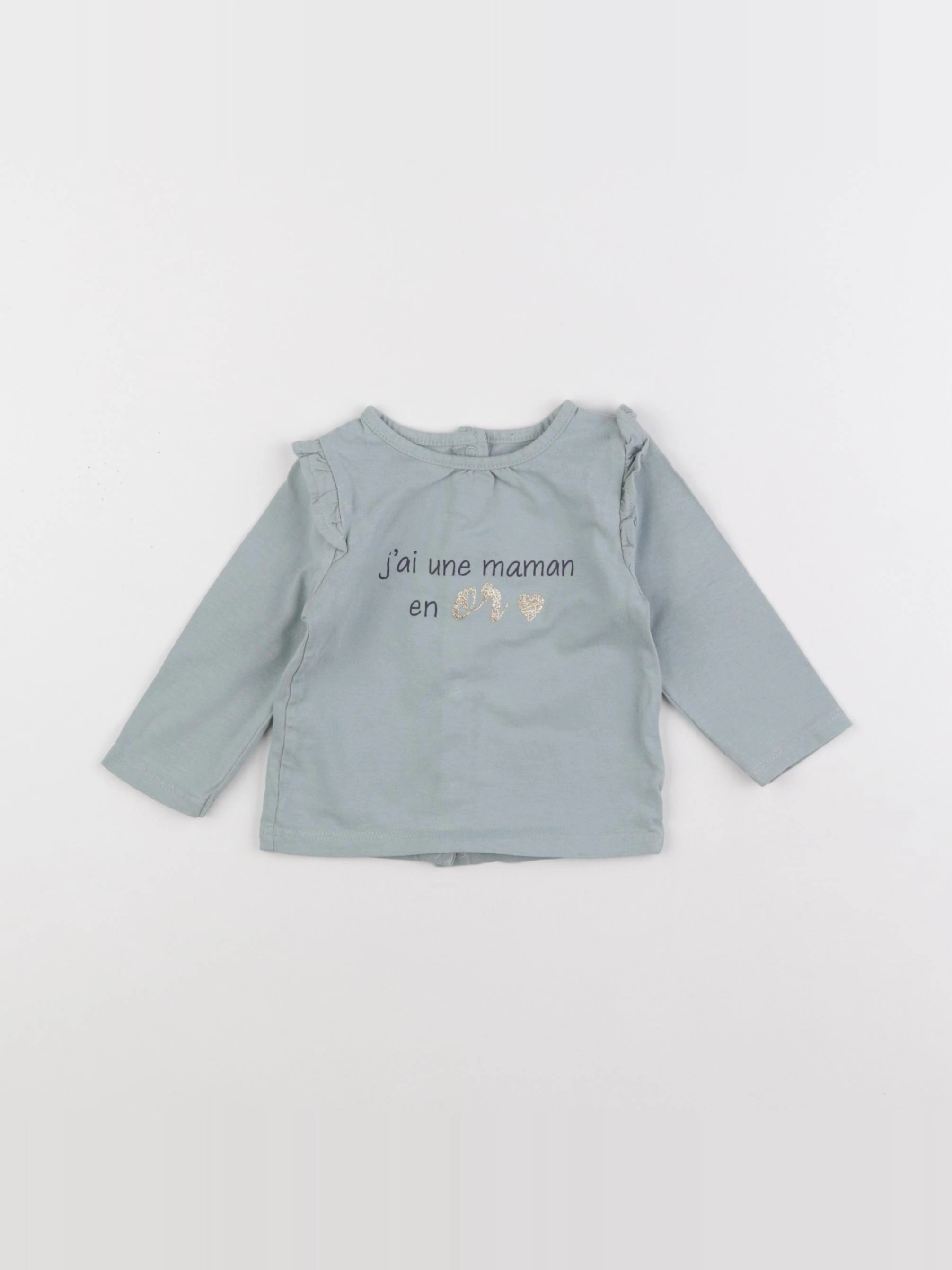 Vertbaudet - tee-shirt vert - 6 mois