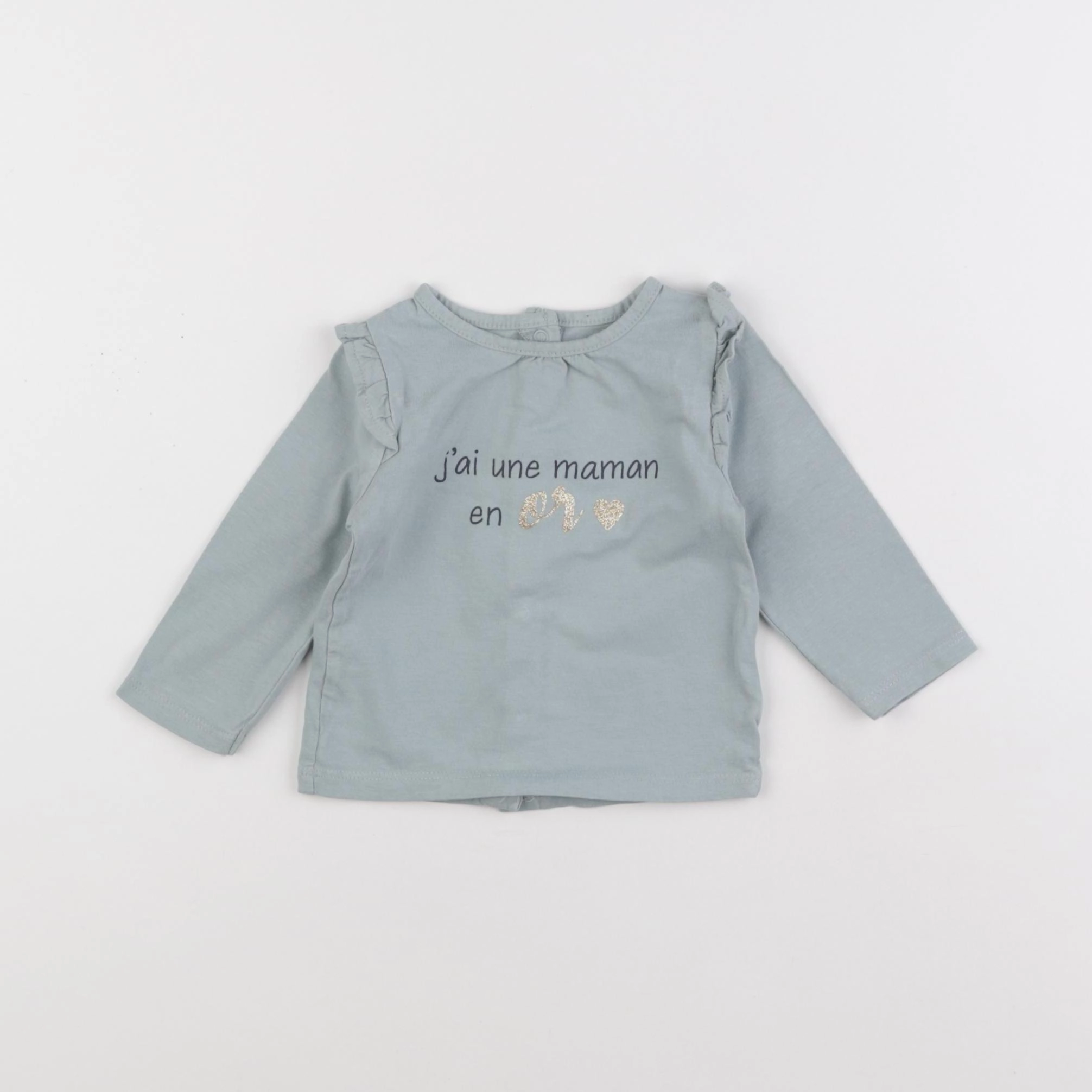 Vertbaudet - tee-shirt vert - 6 mois