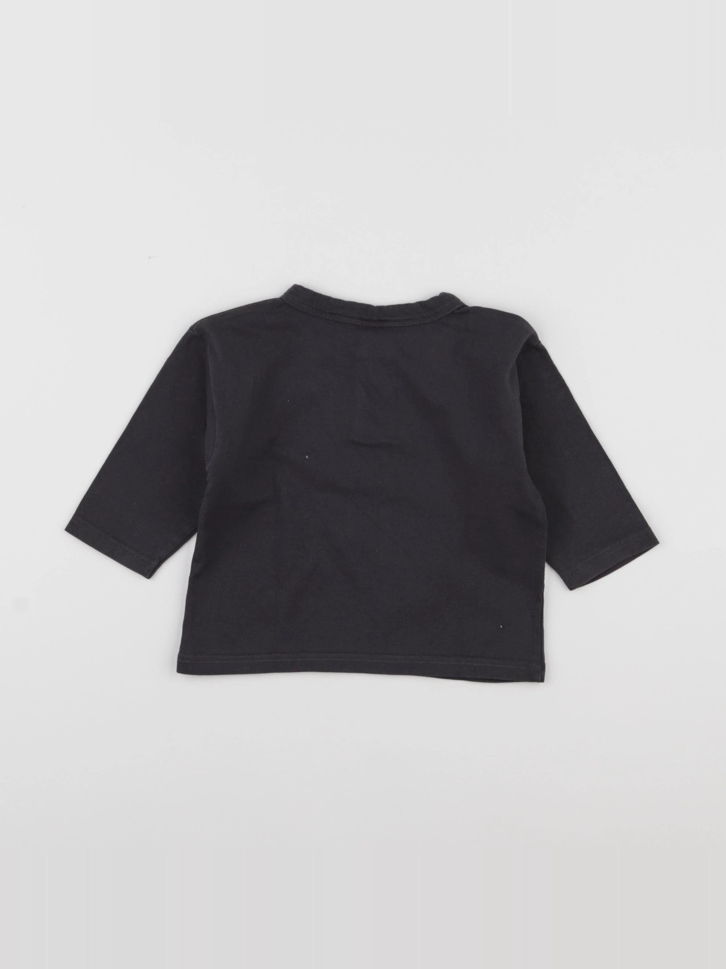 Petit Bateau - tee-shirt gris - 12 mois