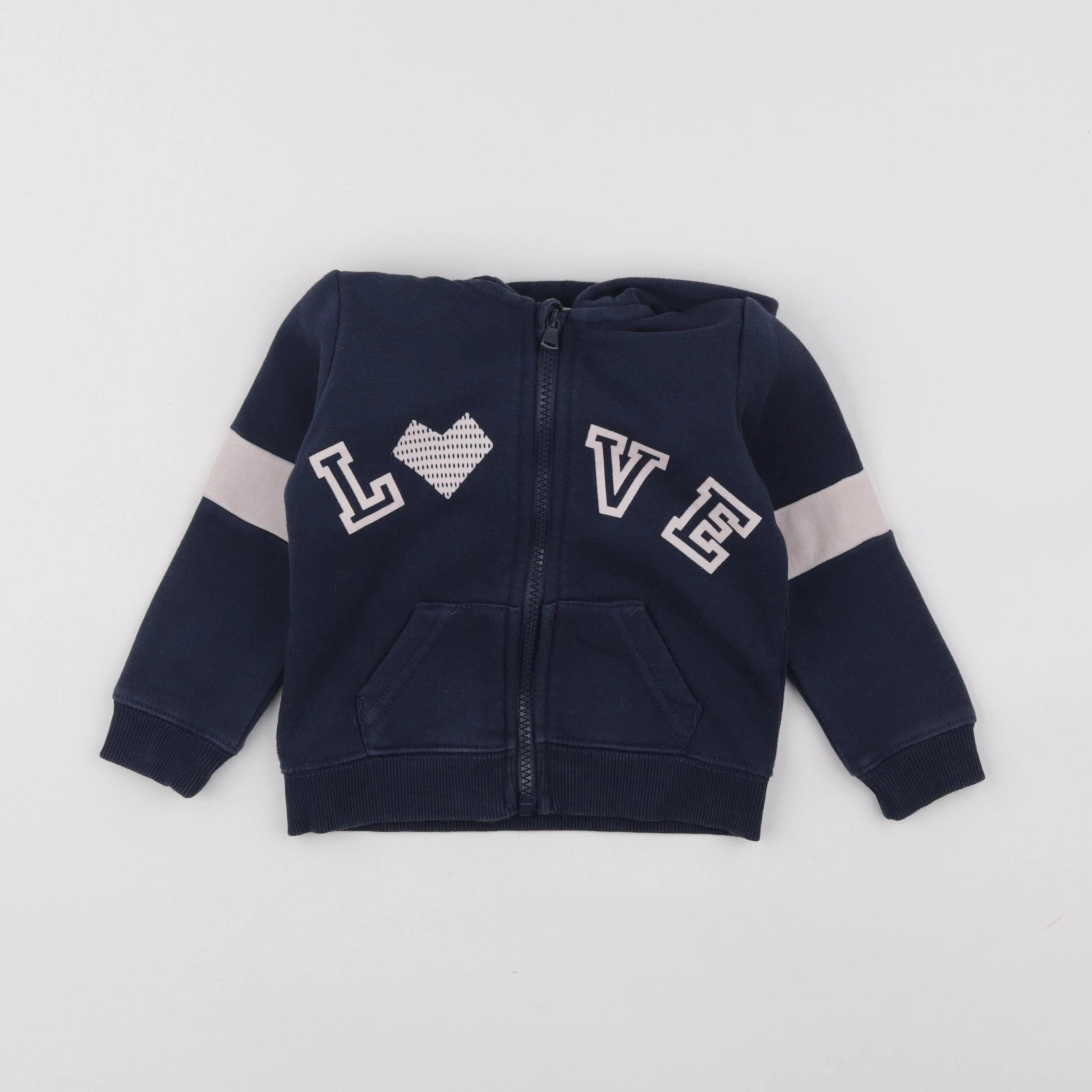 Vertbaudet - sweat bleu - 2 ans à 36 mois