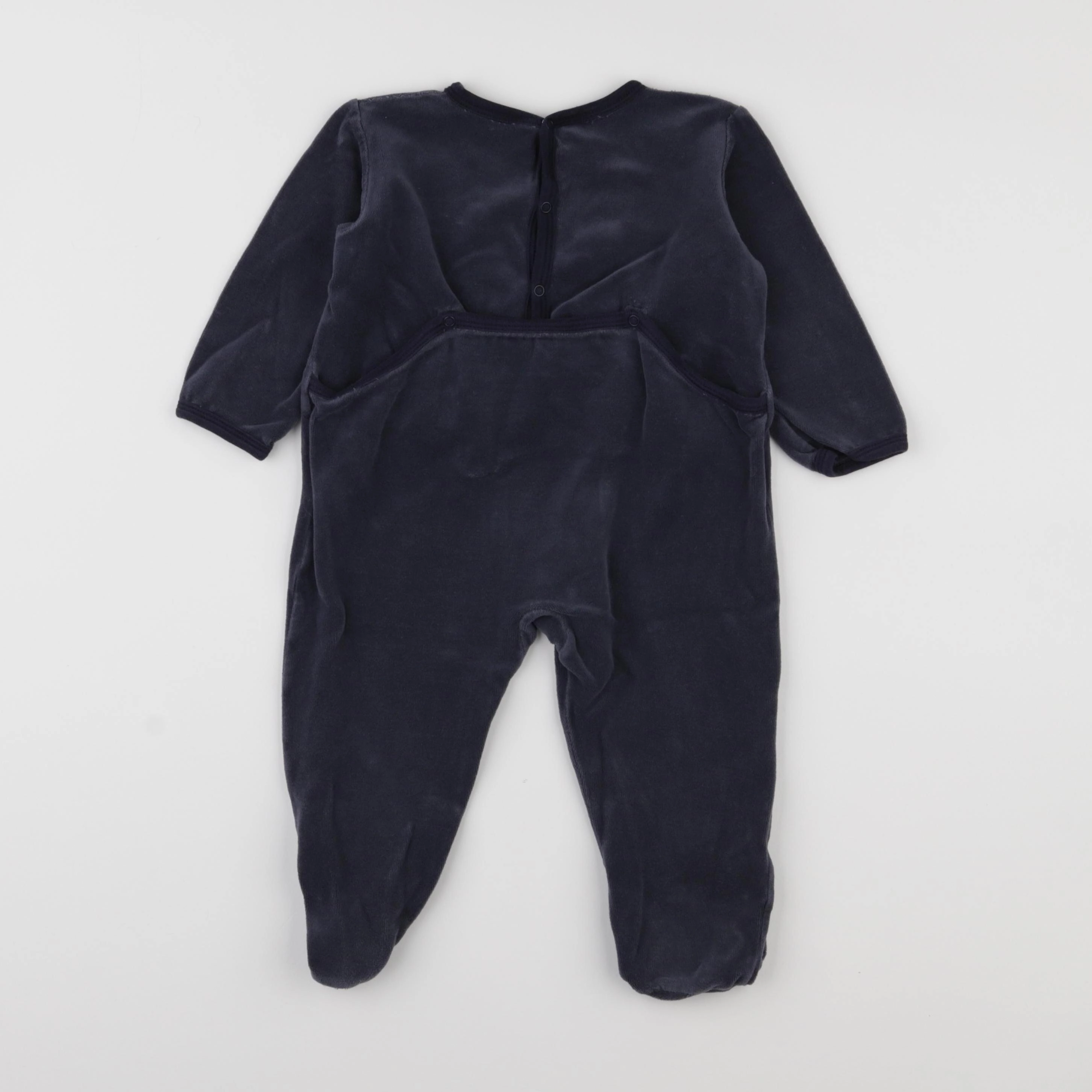 Petit Bateau - pyjama velours bleu - 18 mois