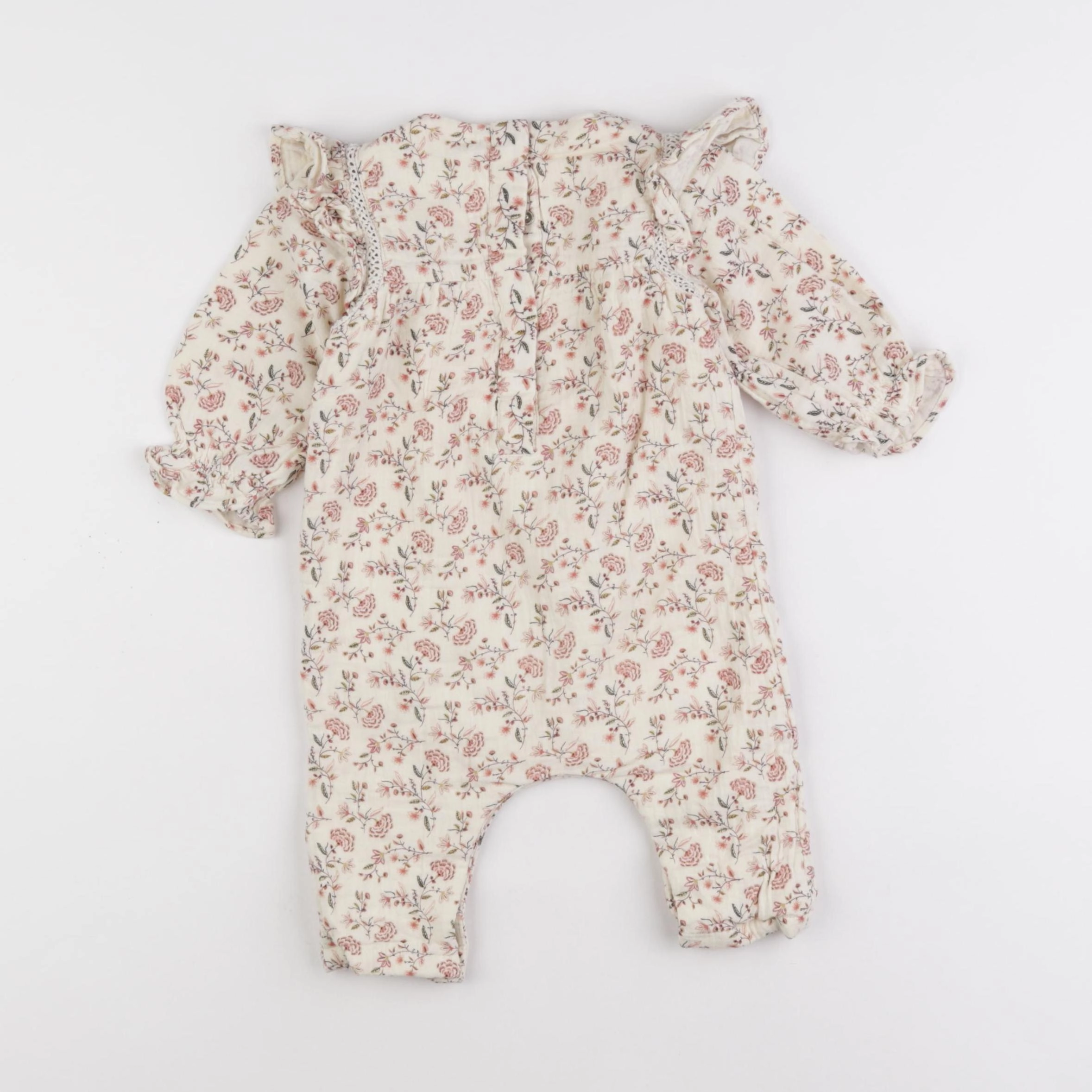 Vertbaudet - combinaison beige - 6 mois