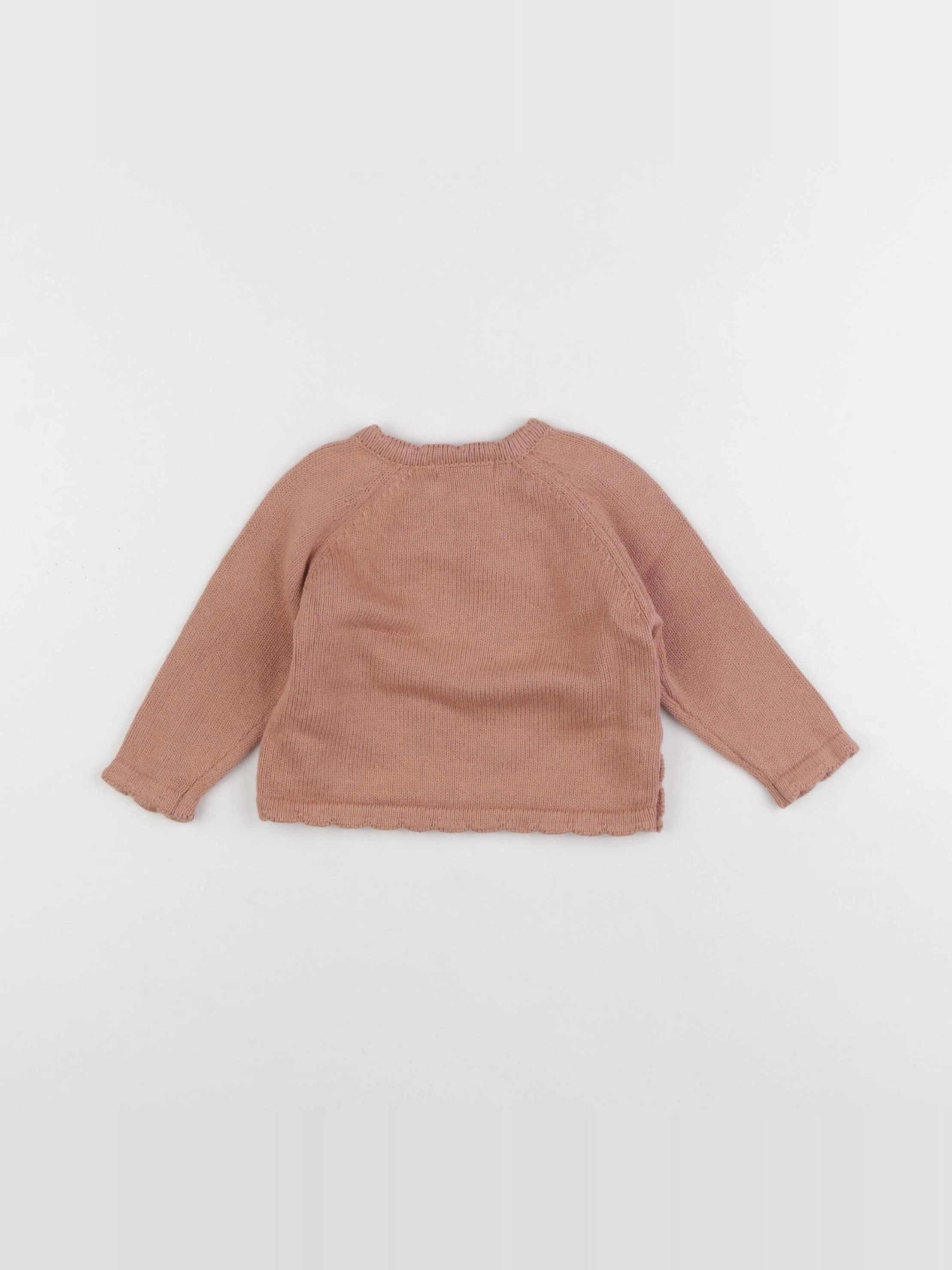 Vertbaudet - gilet marron - 6 mois