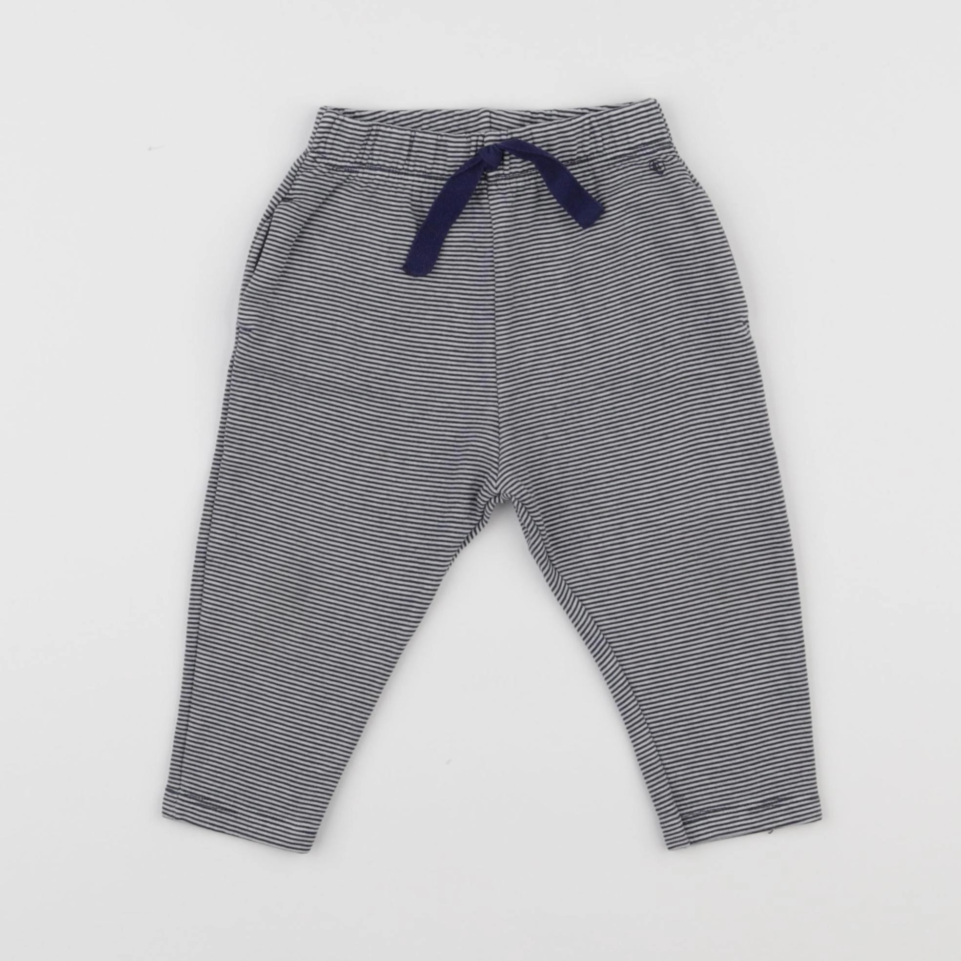 Petit Bateau - jogging bleu, blanc - 12 mois