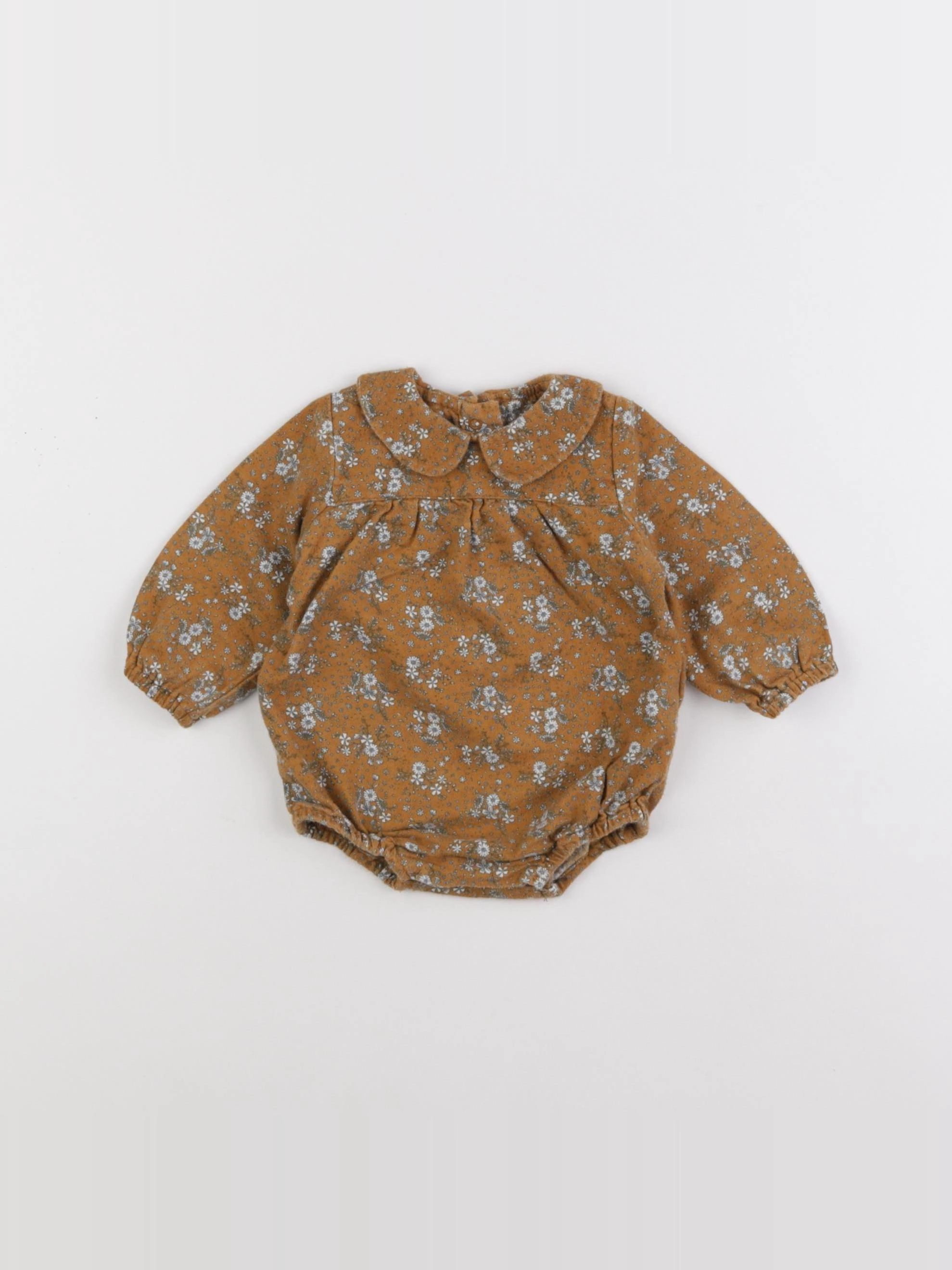 Vertbaudet - combinaison marron - 3 mois