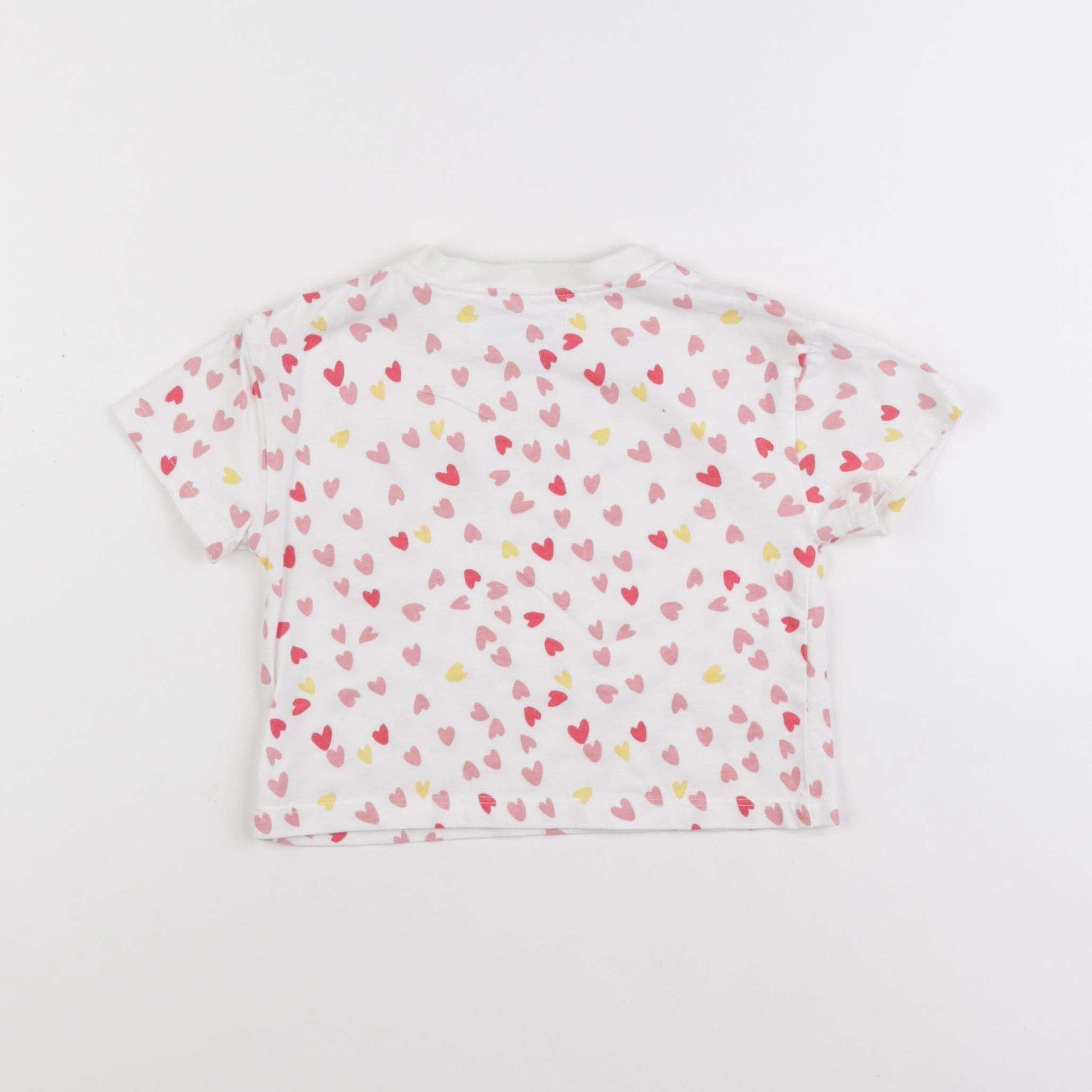 Cadet Rousselle - tee-shirt blanc, rose - 12 mois