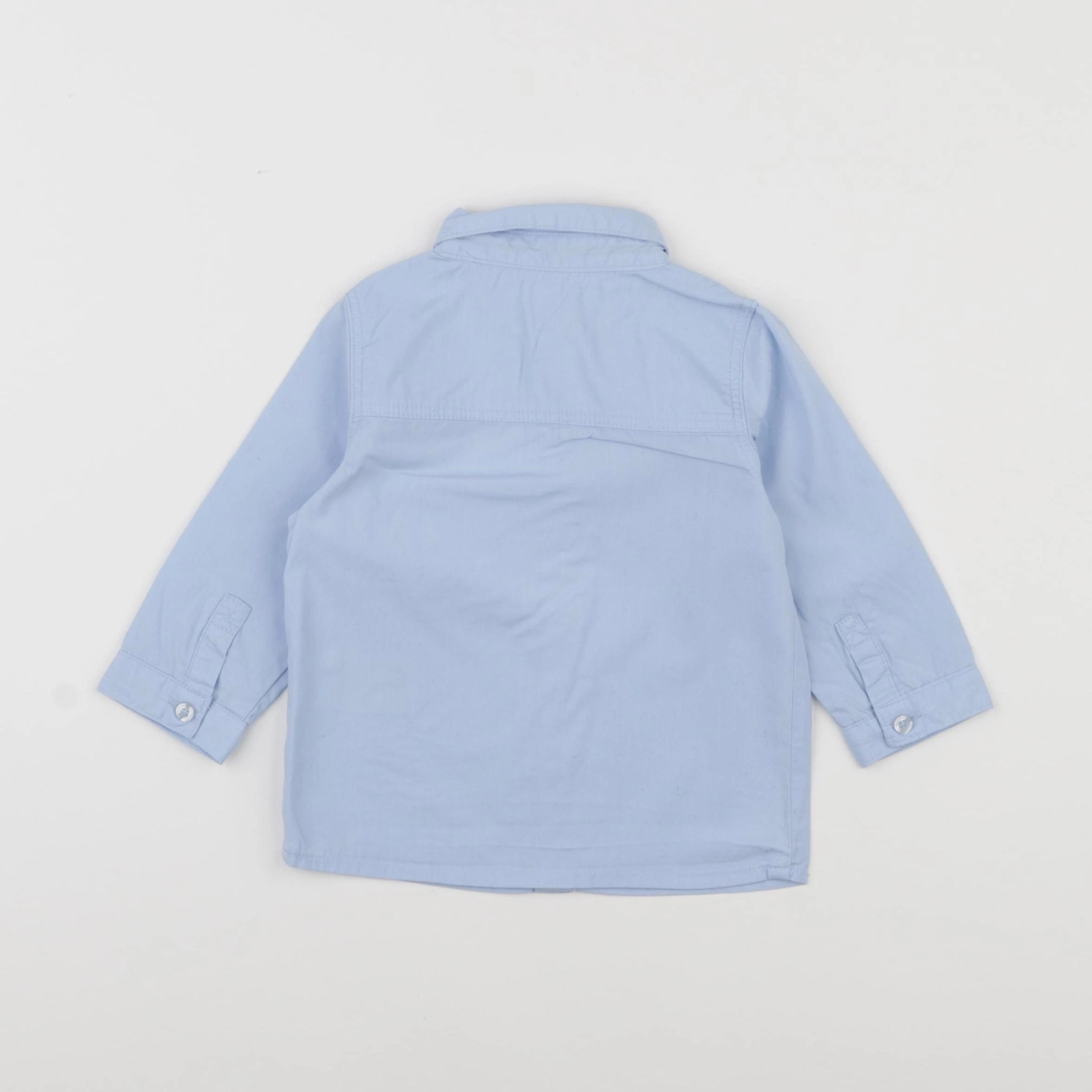 Vertbaudet - chemise bleu - 12 mois