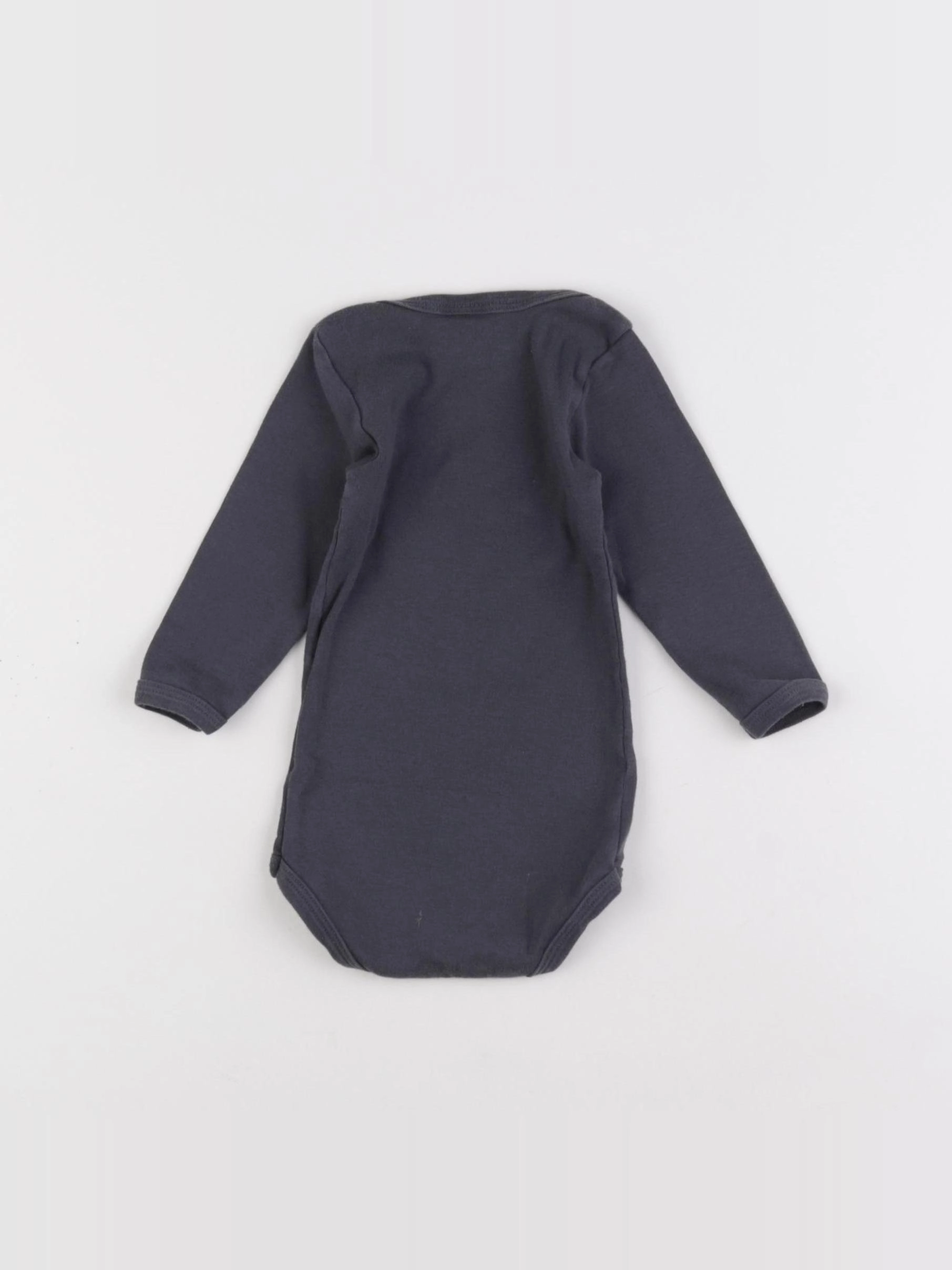 Petit Bateau - body gris - 6 mois