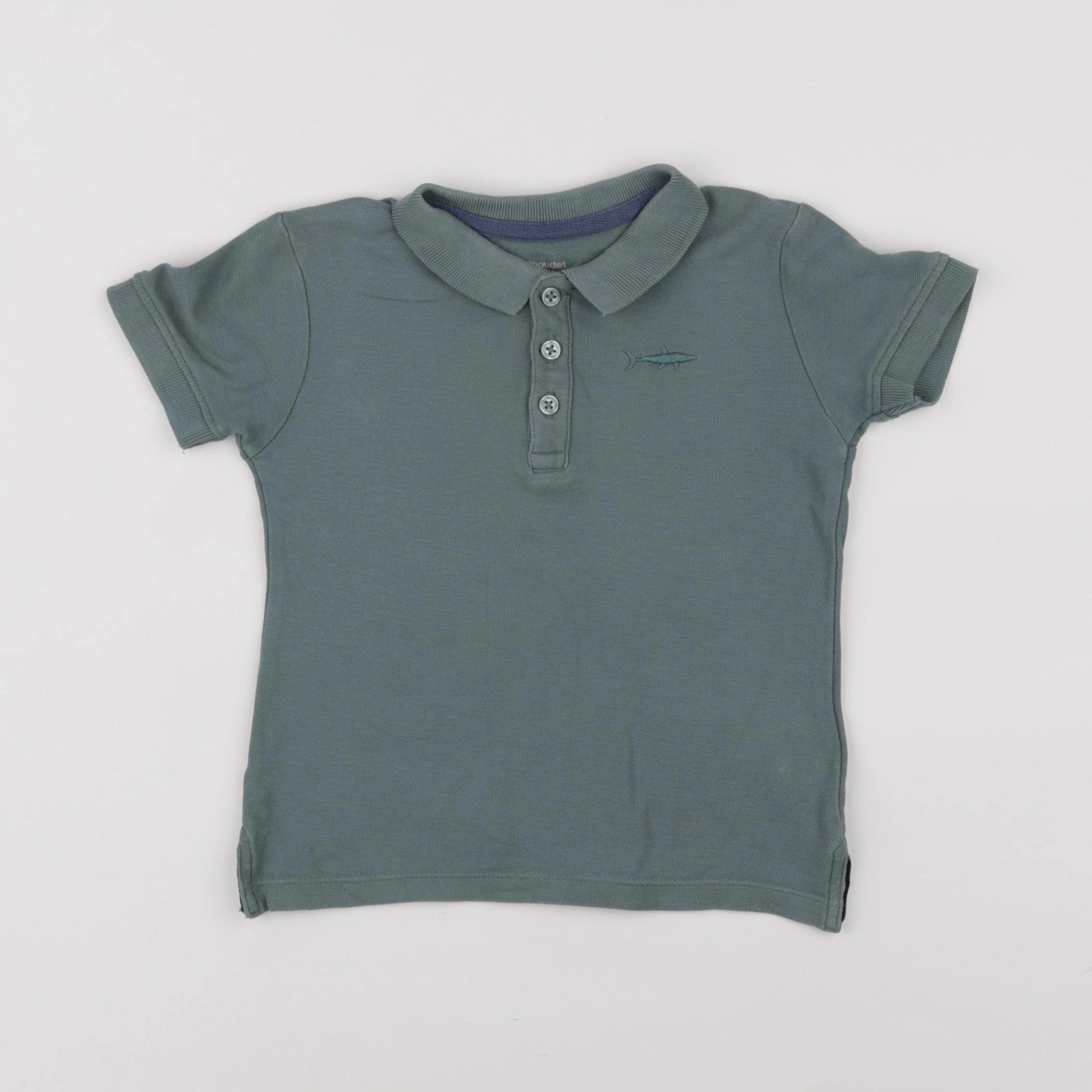 Vertbaudet - polo vert - 4 ans