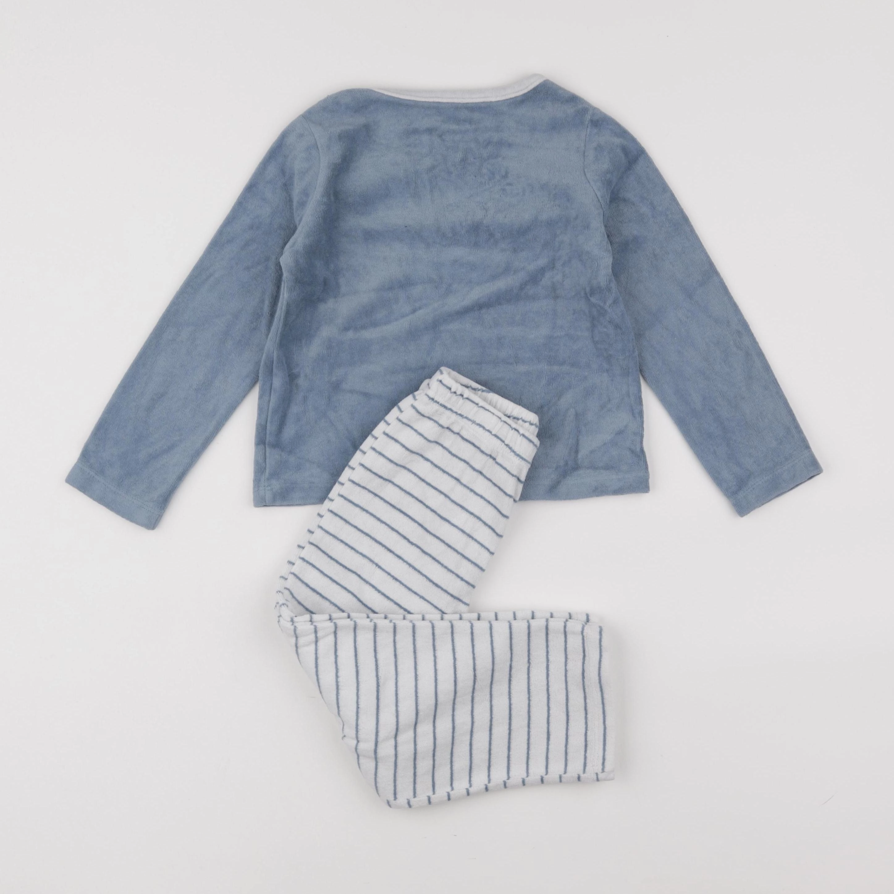 Vertbaudet - pyjama velours bleu - 3 ans