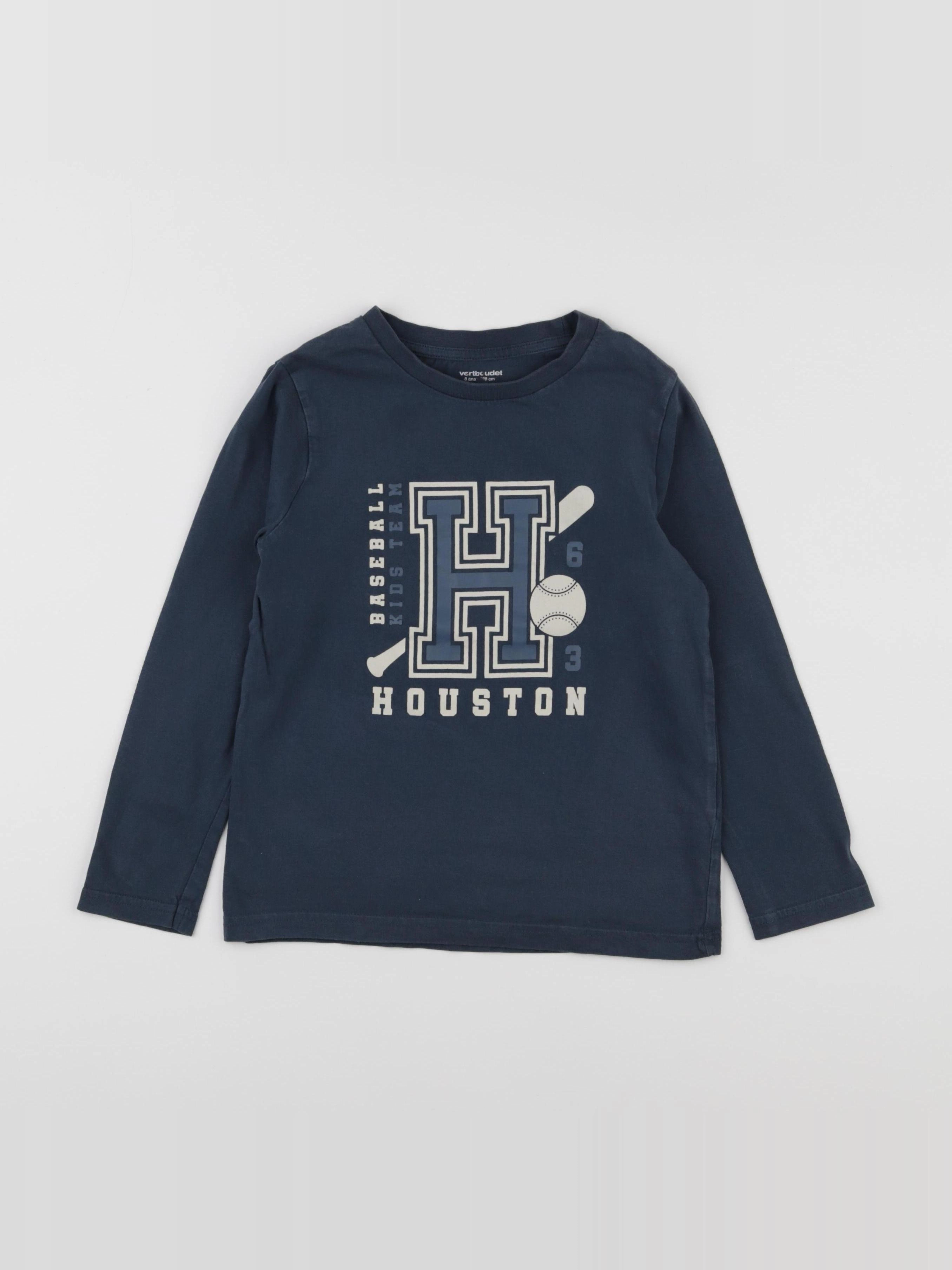 Vertbaudet - tee-shirt bleu - 8 ans