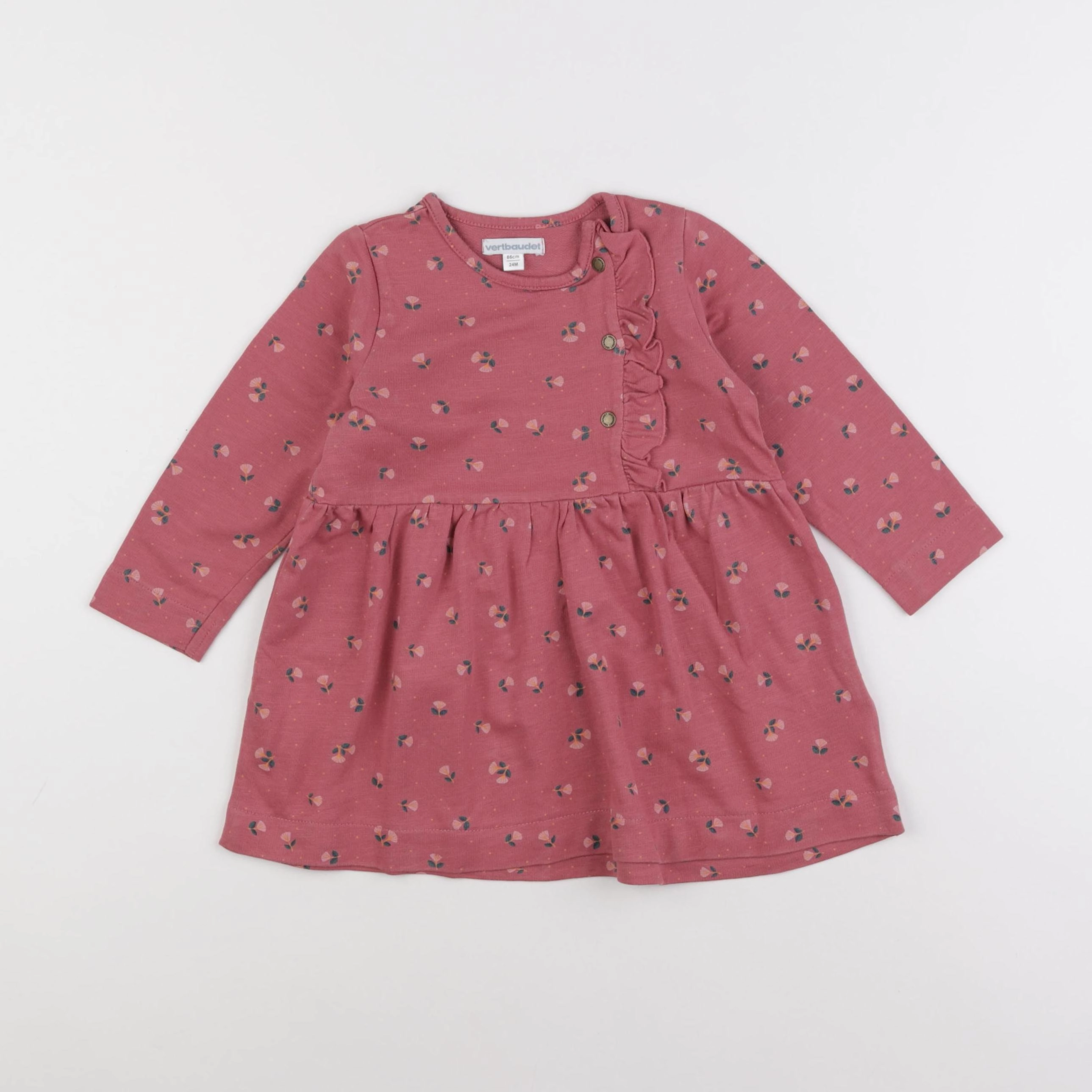 Vertbaudet - robe rose - 2 ans