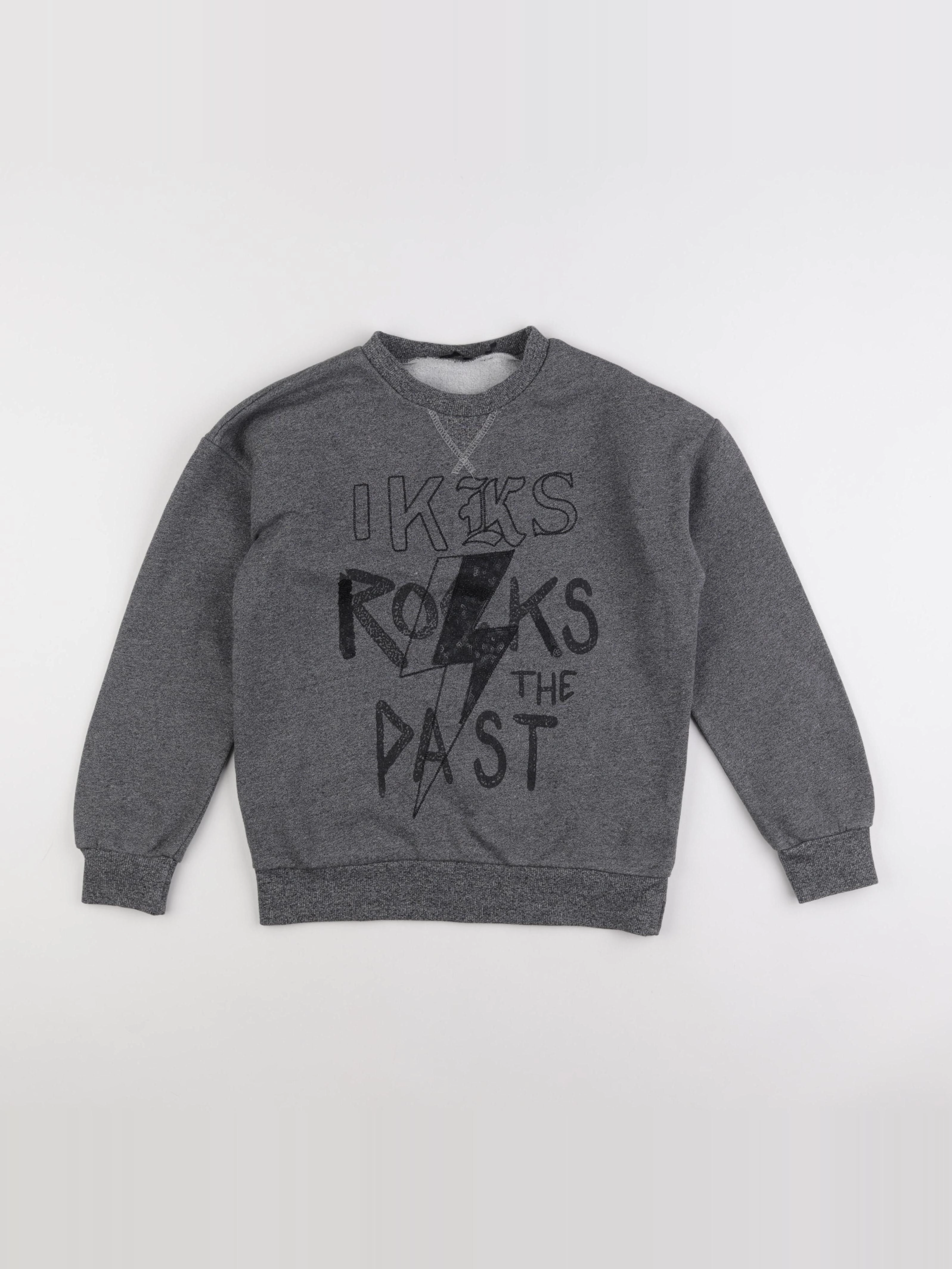 IKKS - sweat gris - 10 ans