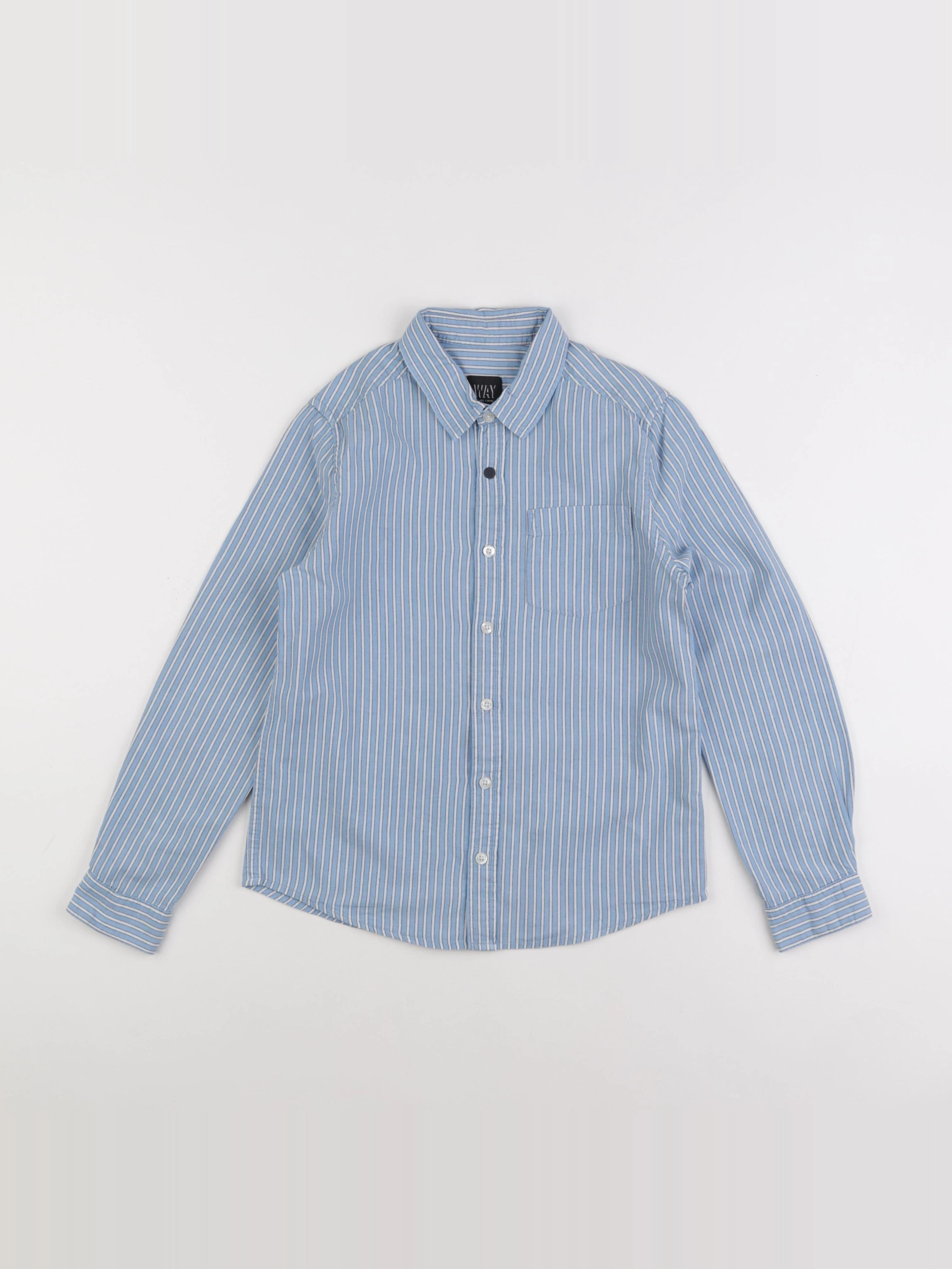 IKKS - chemise blanc, bleu - 10 ans